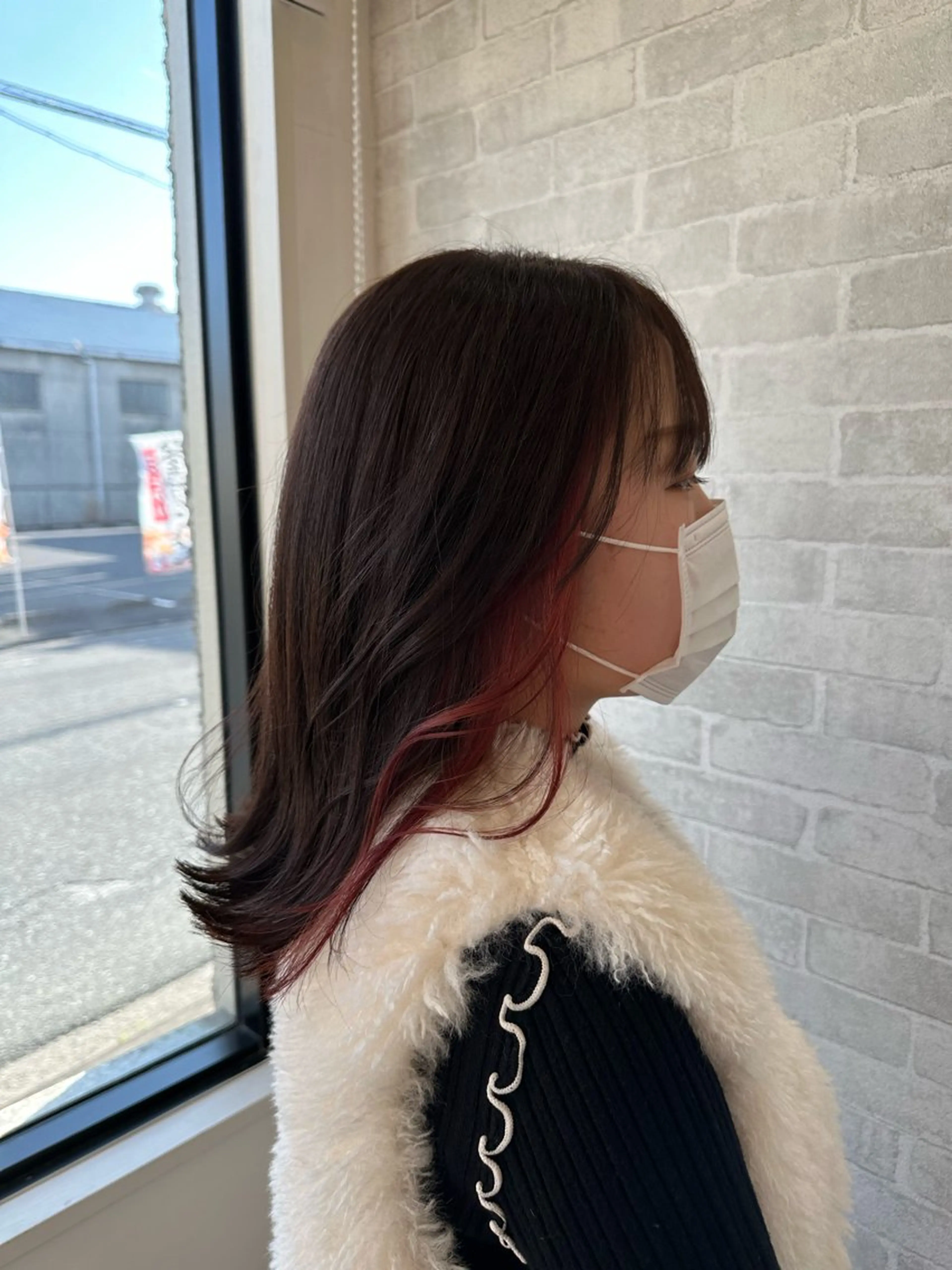 セミロング カラー ヘアカラー 福岡 舞のヘアスタイル
