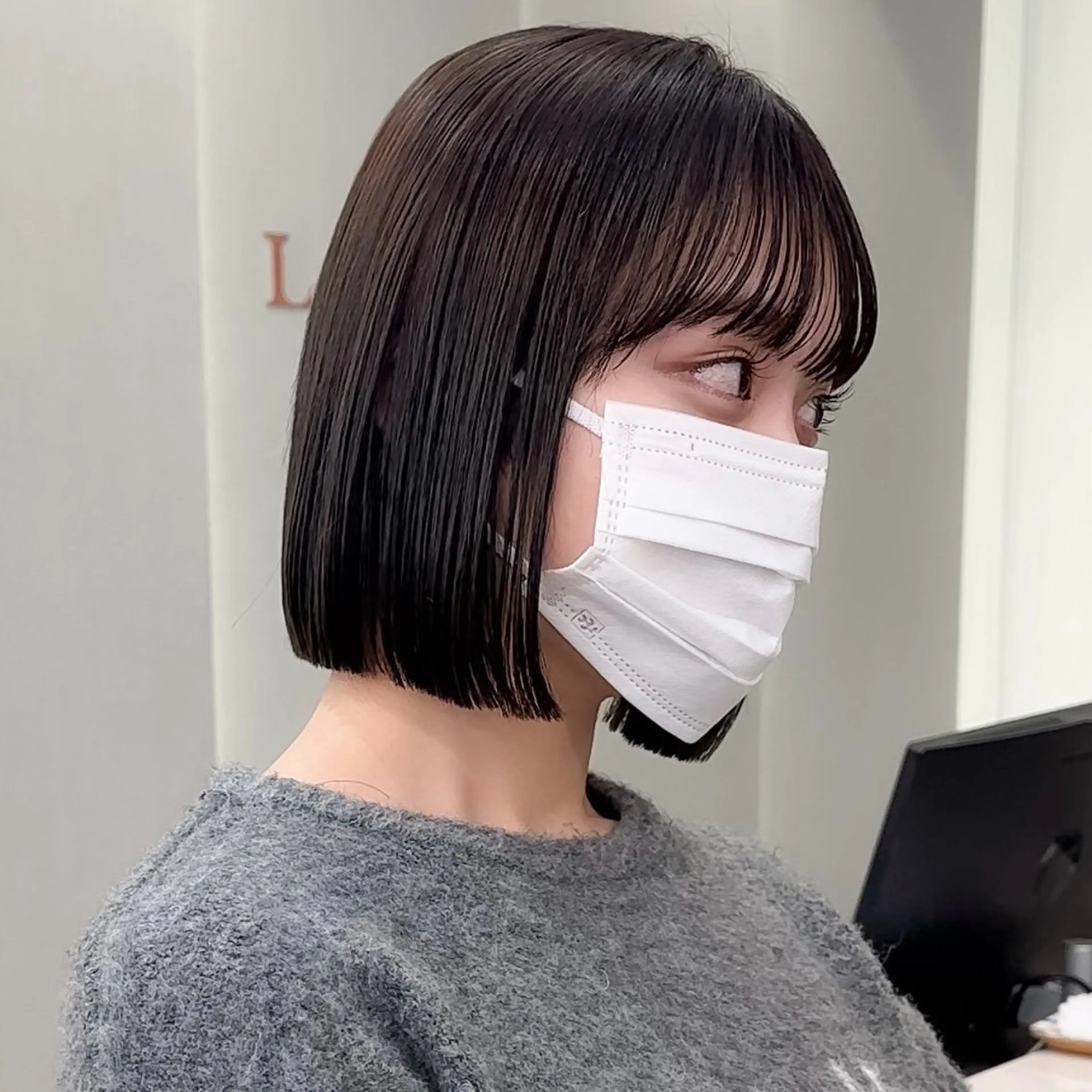ミディアム カット 縮毛矯正 トリートメント 縮毛矯正/韓国ヘア /ボブ🪄ミズキのヘアスタイル