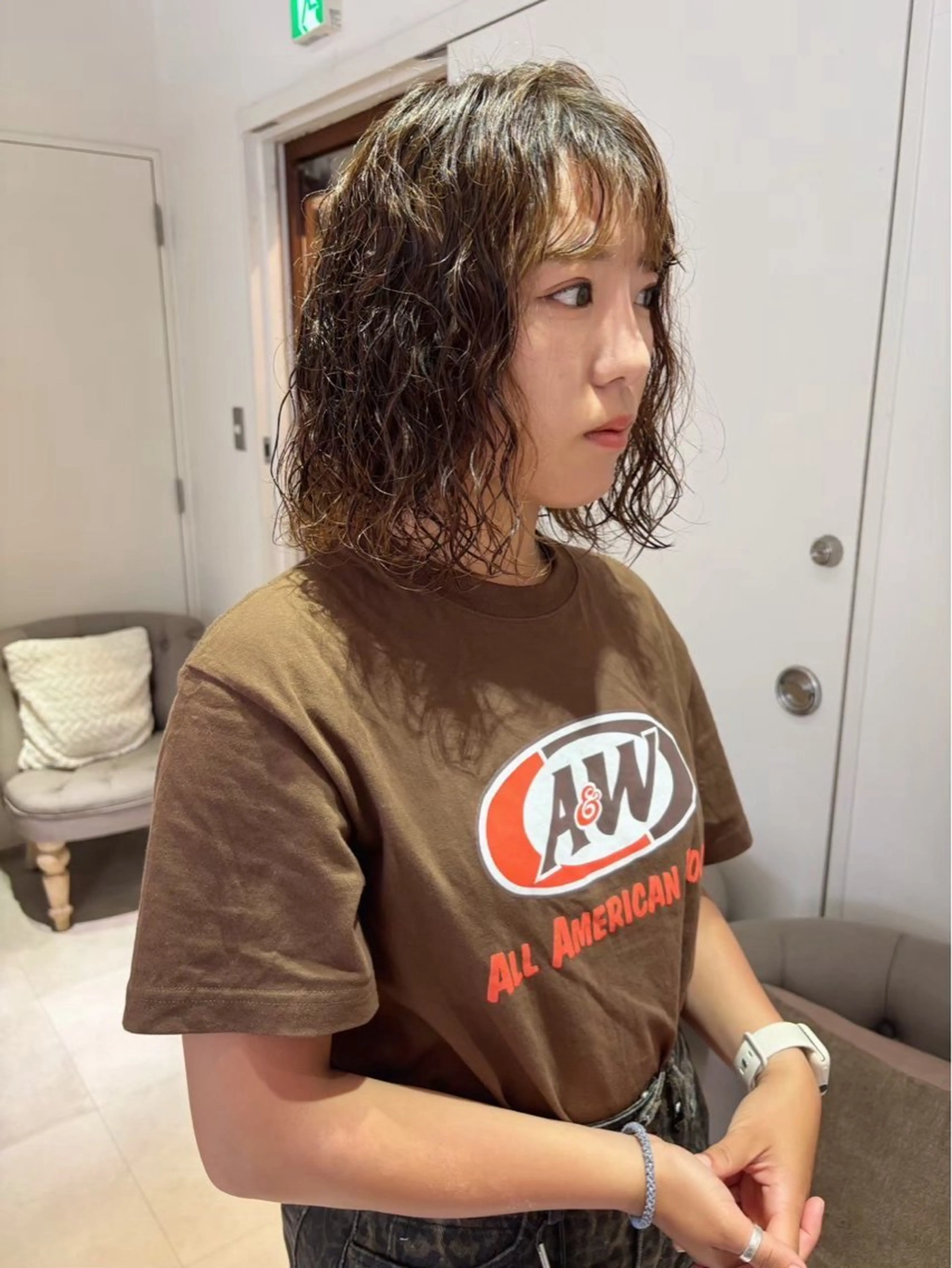 ショート パーマ 菅沼 紀世のヘアスタイル