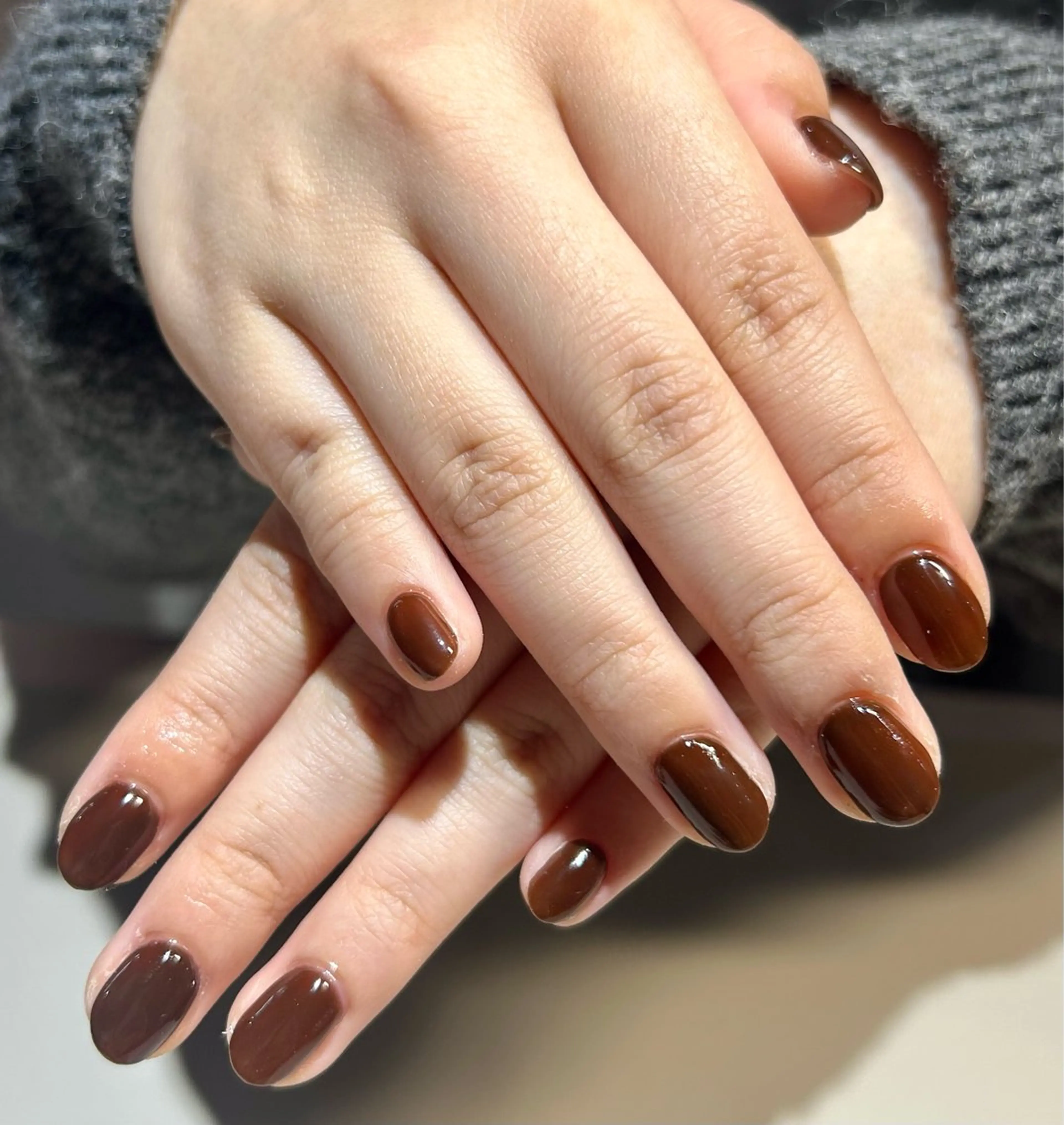 ネイル ワンカラーネイル OAK eyelash&nail 新潟所属・森山 ミチカのネイルデザイン