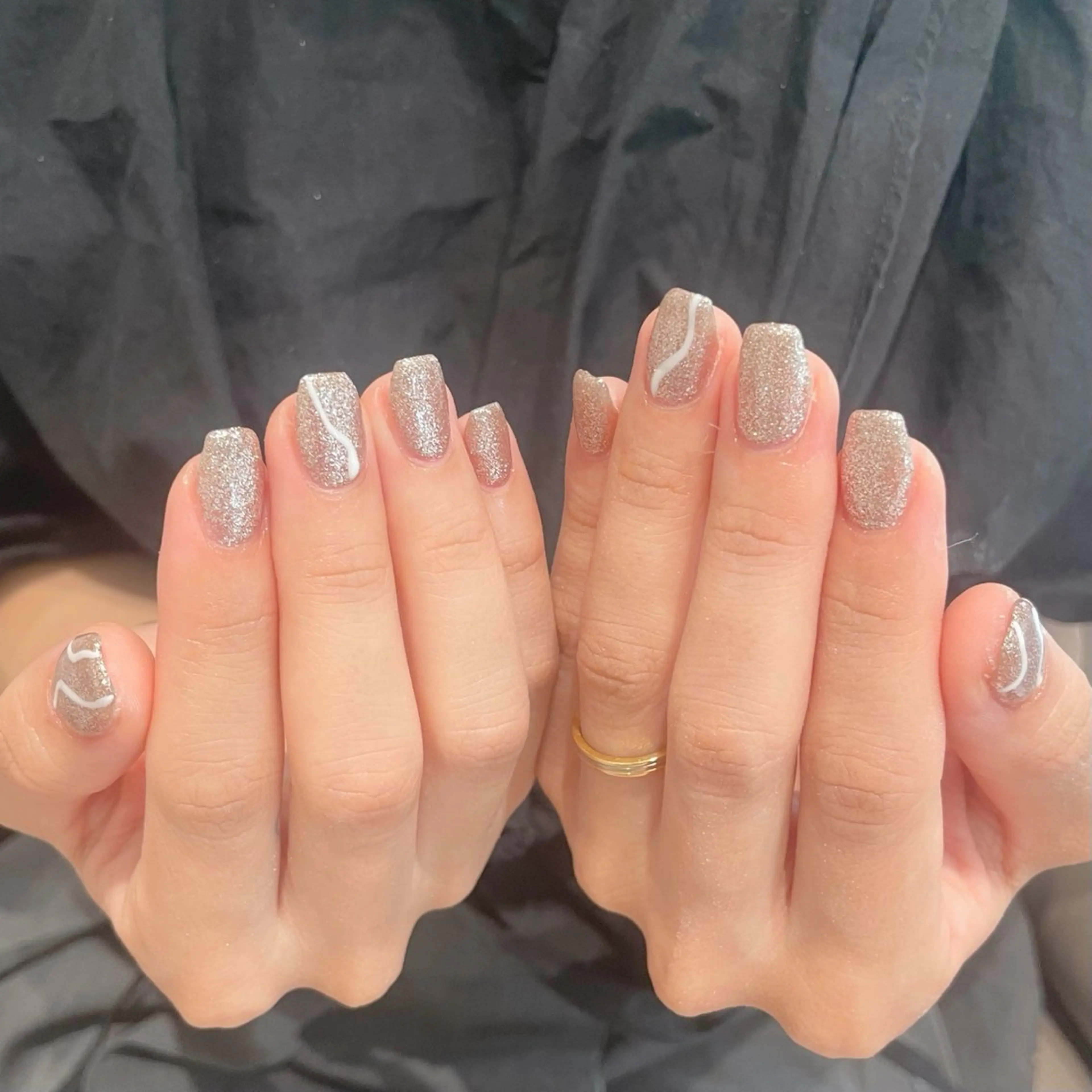 ネイル ラメ(グリッター) シンプルネイル DEE nail Sayakaのネイルデザイン