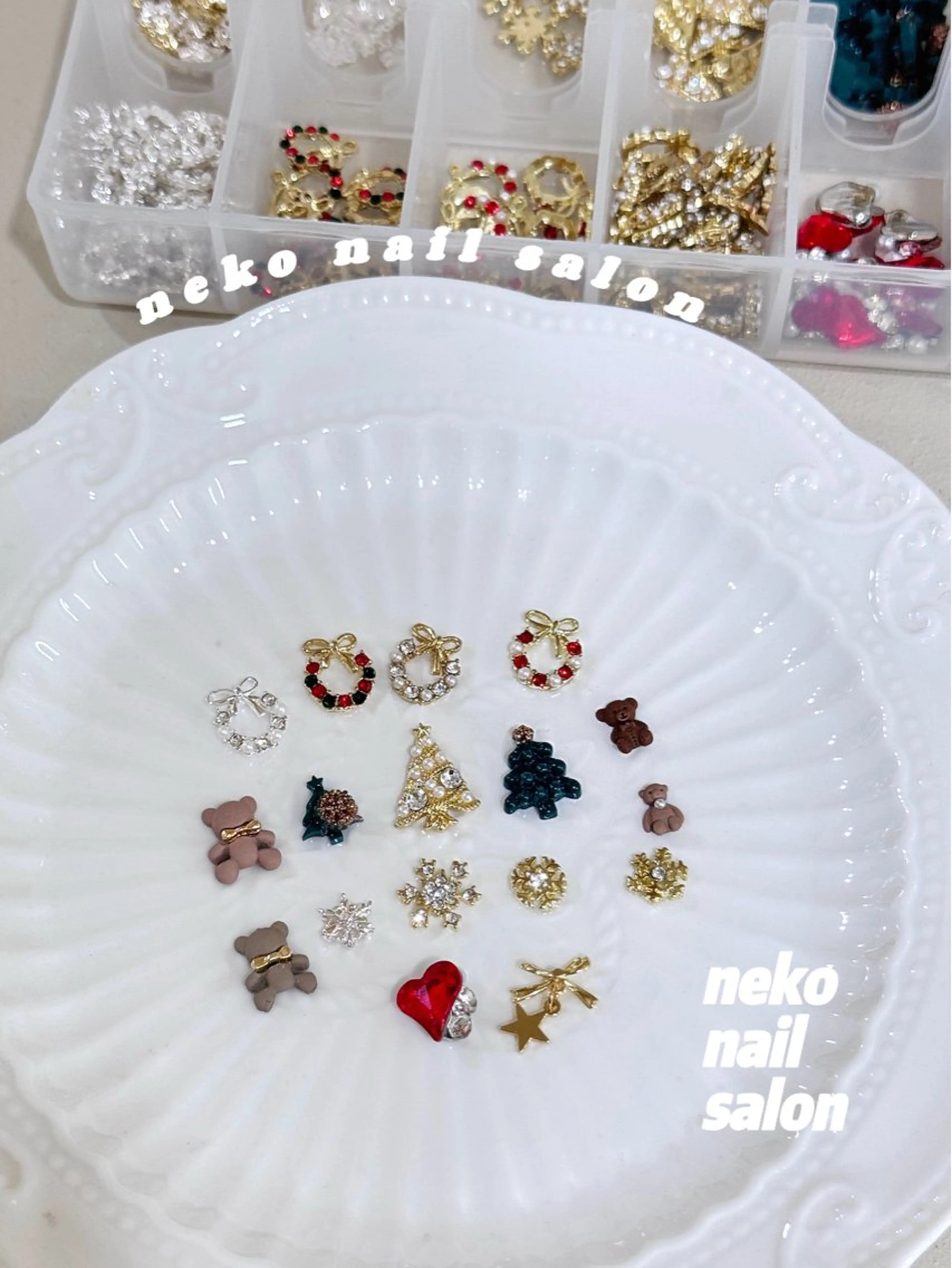 ネイル 持ち込み 冬ネイル クリスマス ハンドネイル neko nail所属・neko nailのネイルデザイン