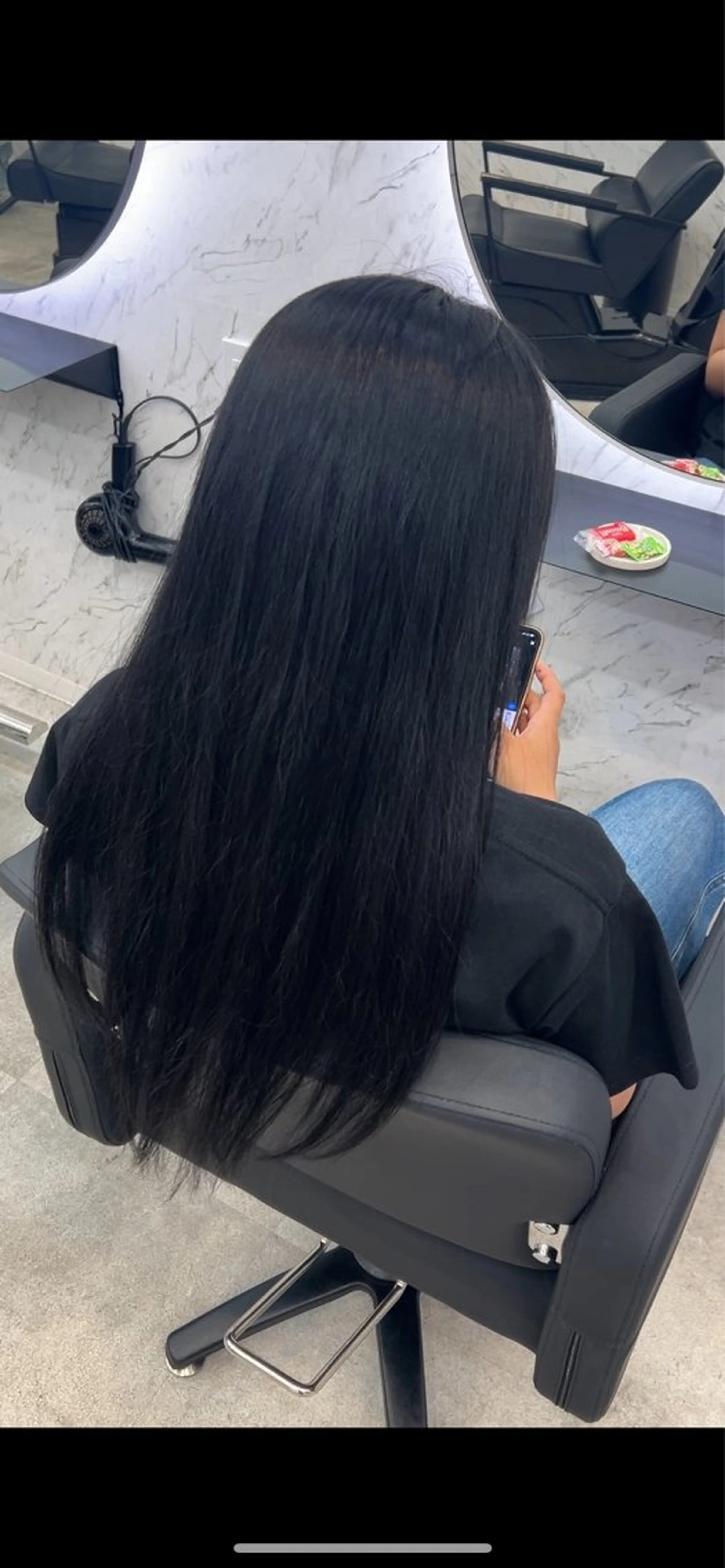 ロング カラー 黒髪 ヘアカラー トリートメント 艶カラー 🇰🇷💎MIUのヘアスタイル