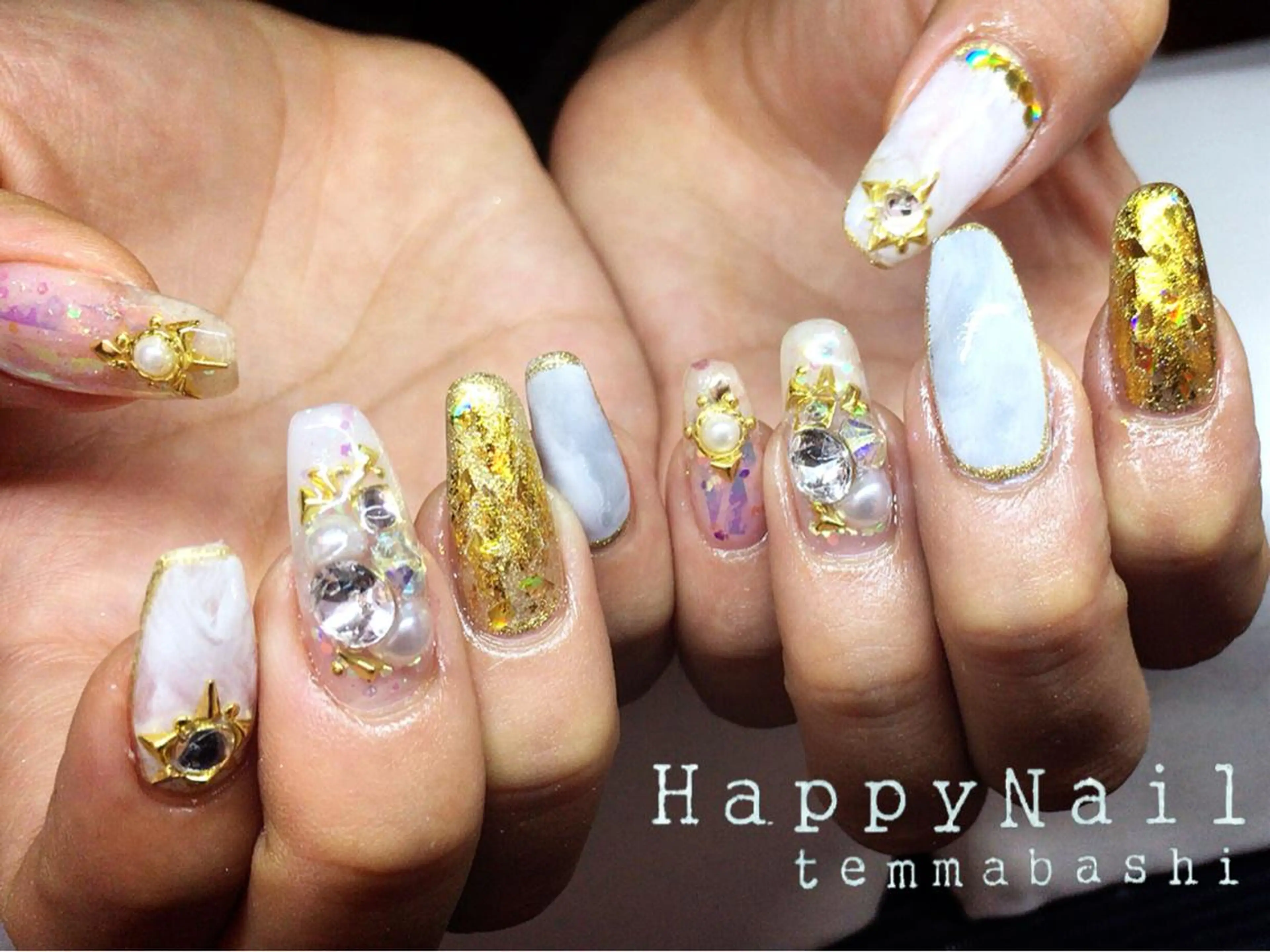 ショート ミディアム セミロング ロング ネイル アートネイル Happy Nailのネイルデザイン
