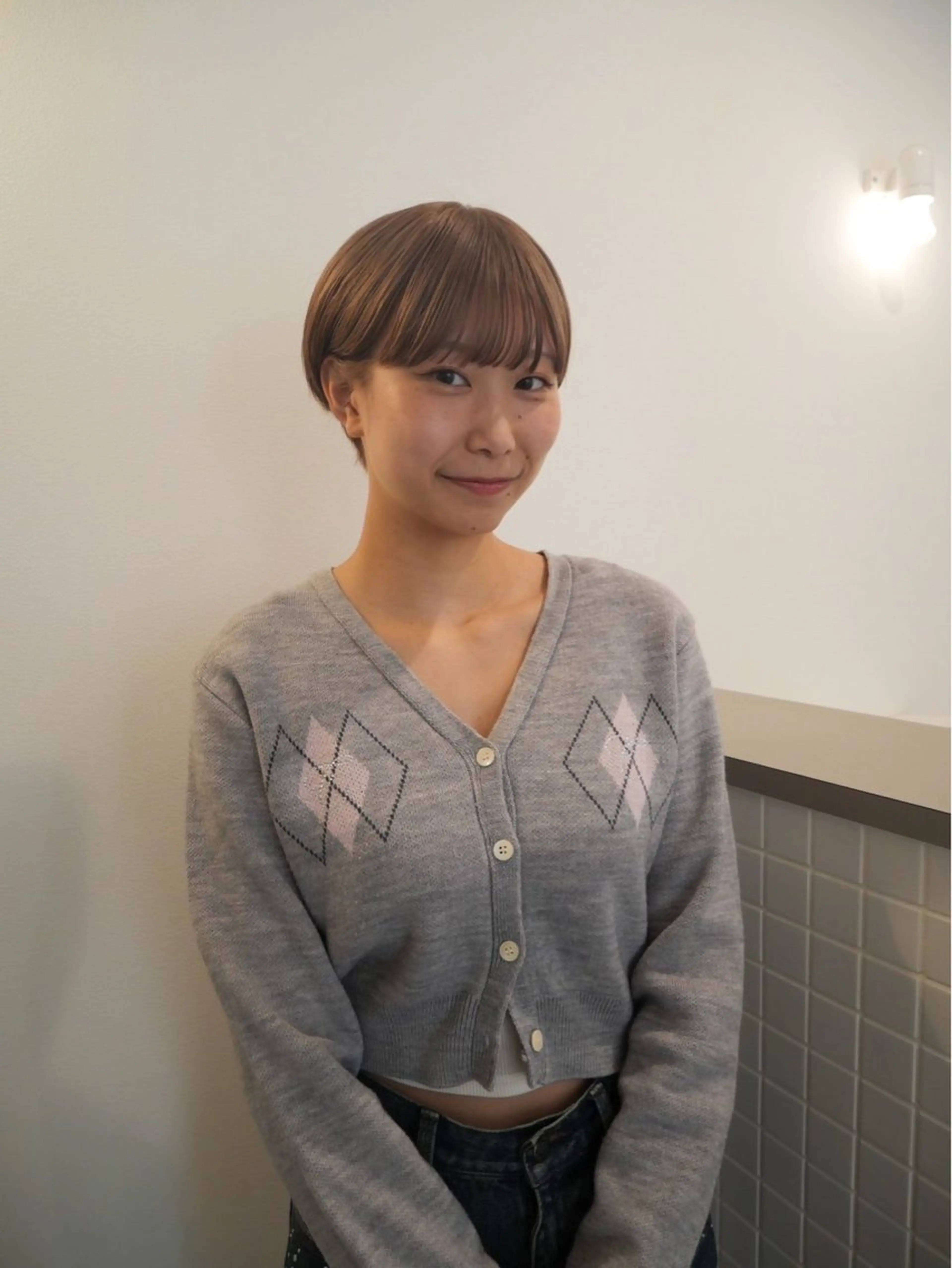 ショート カラー ベージュカラー 榛葉 夢乃のヘアスタイル