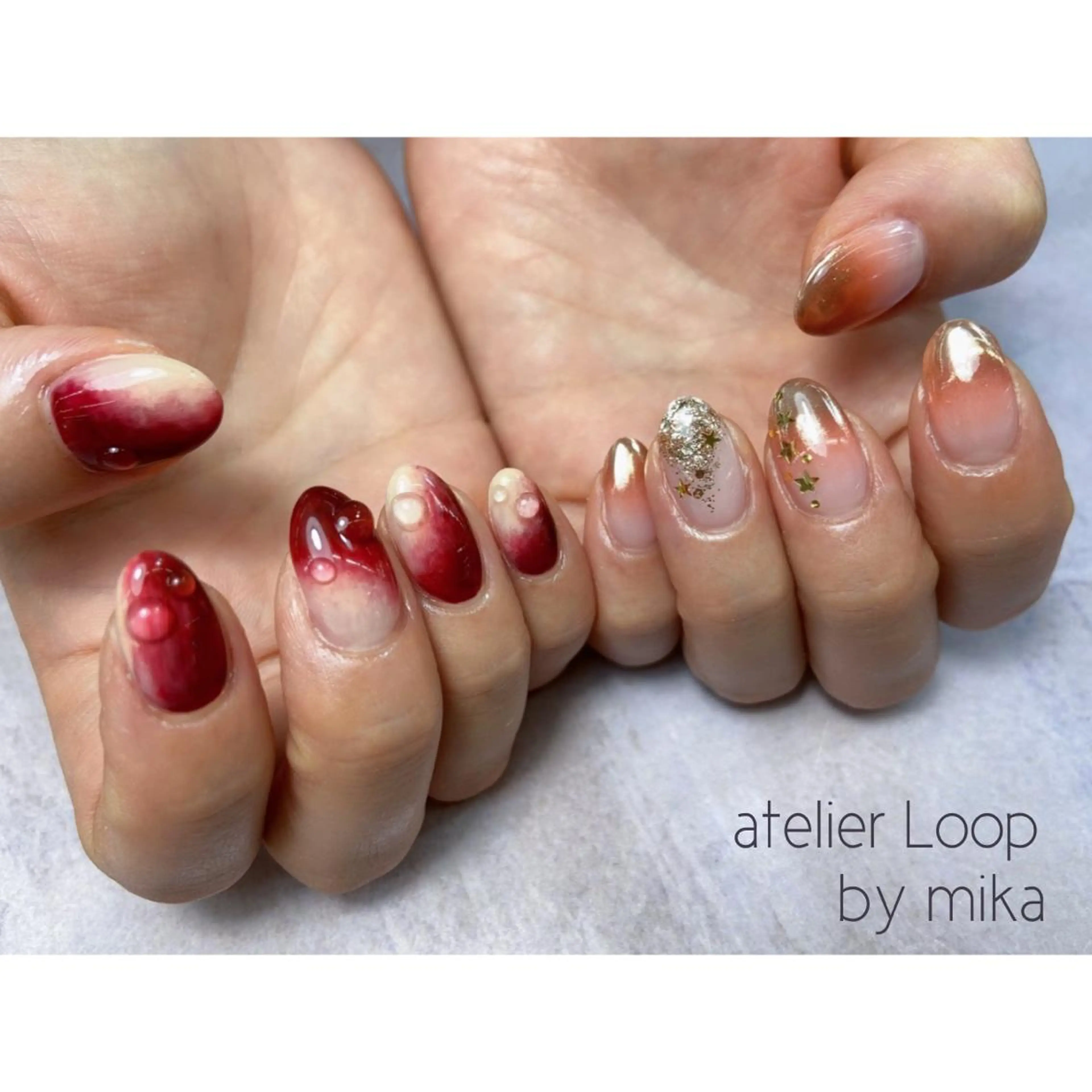ネイル ハンドネイル atelierLoopbyshiho所属・atelier Loop♪MIKAのネイルデザイン