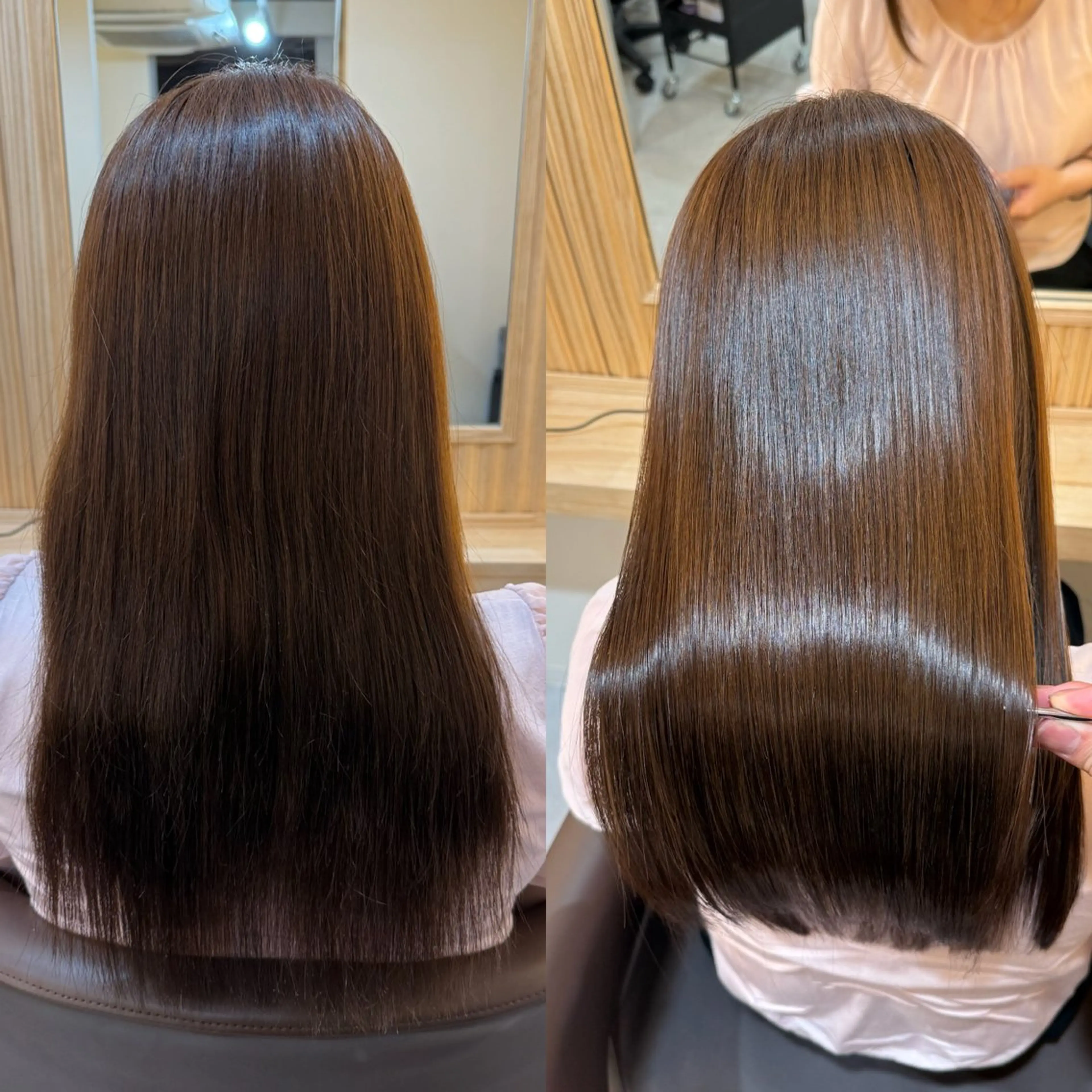 セミロング 縮毛矯正 トリートメント attrait南堀江所属・乾かすだけで艶髪 松村海世のヘアスタイル