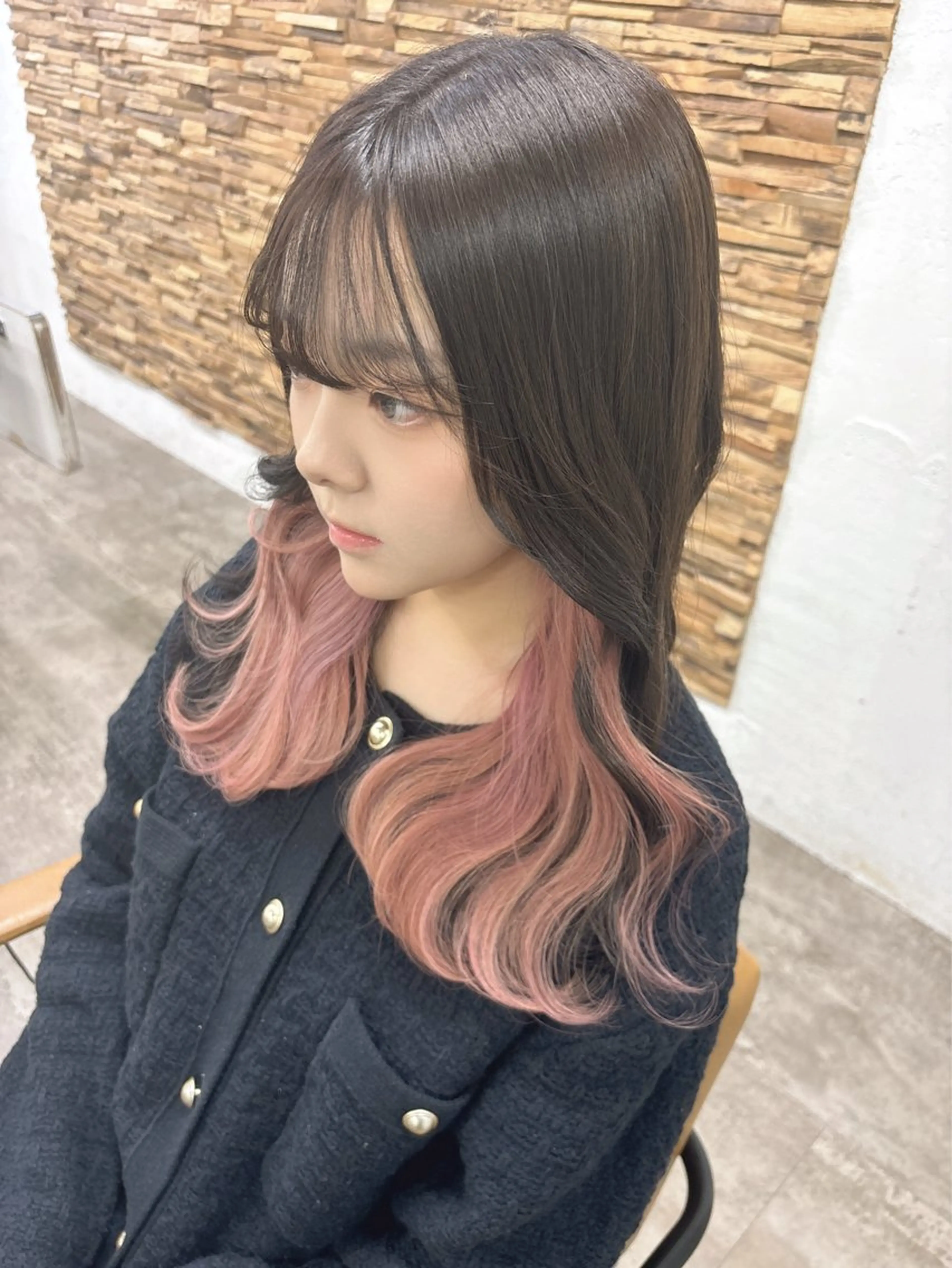 ロング カラー ヘアカラー トリートメント 🦋エクステインナー カラーYūka🦋のヘアスタイル