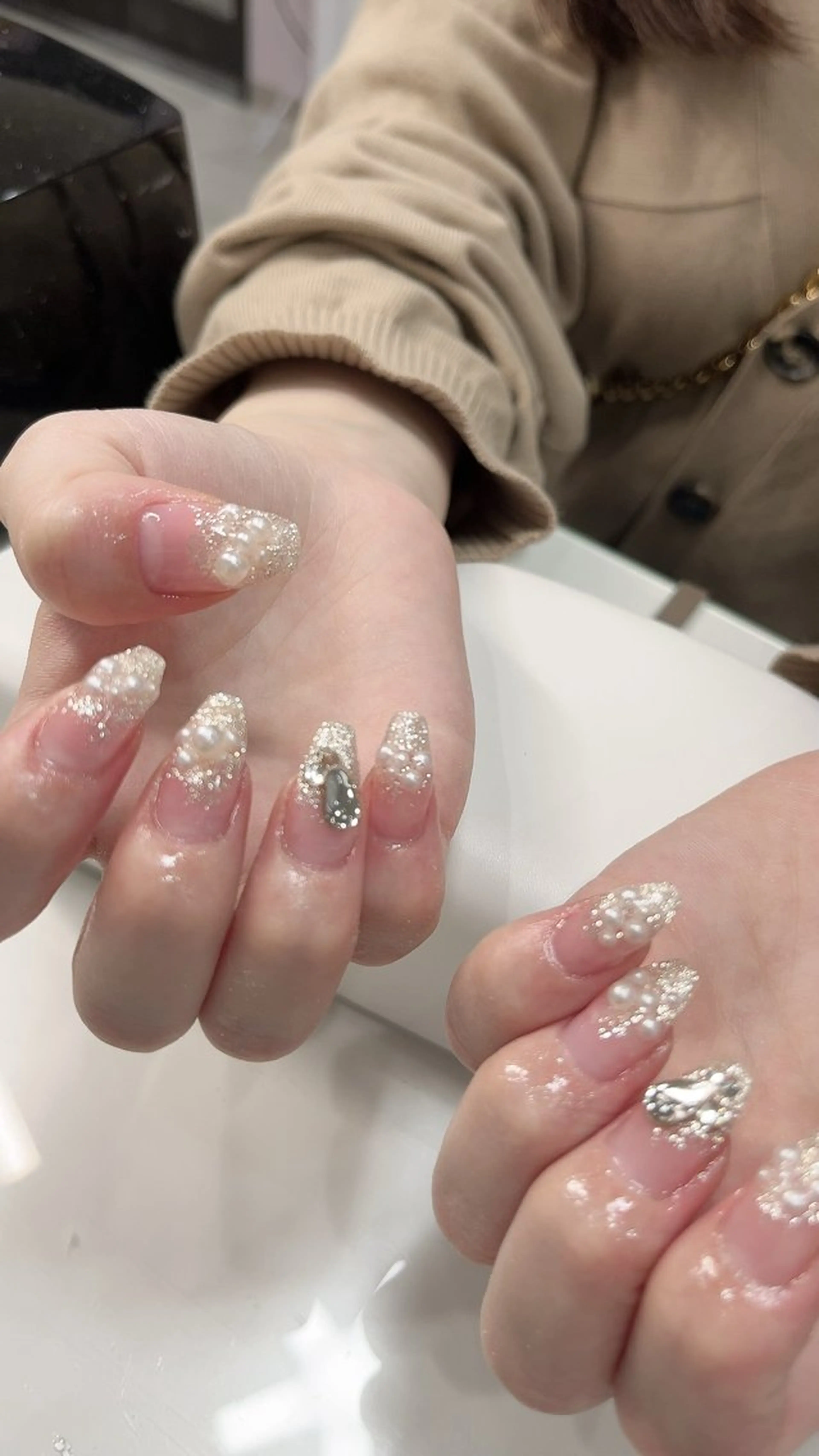 ネイル クリアネイル ラメ(グリッター) ラメグラデーション wooone所属・wooone nail.rieのネイルデザイン
