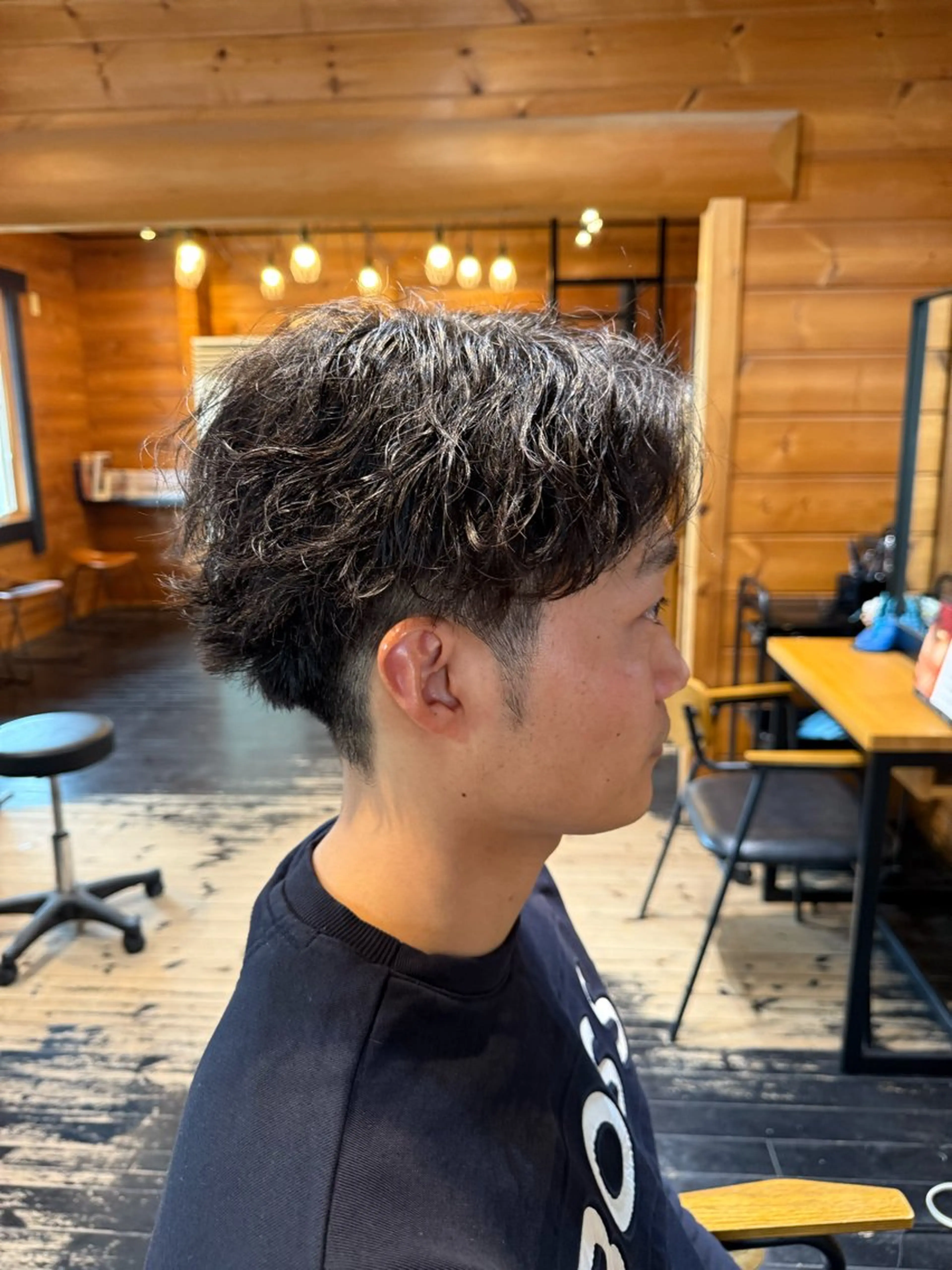 パーマ メンズ 古賀 雄大のヘアスタイル