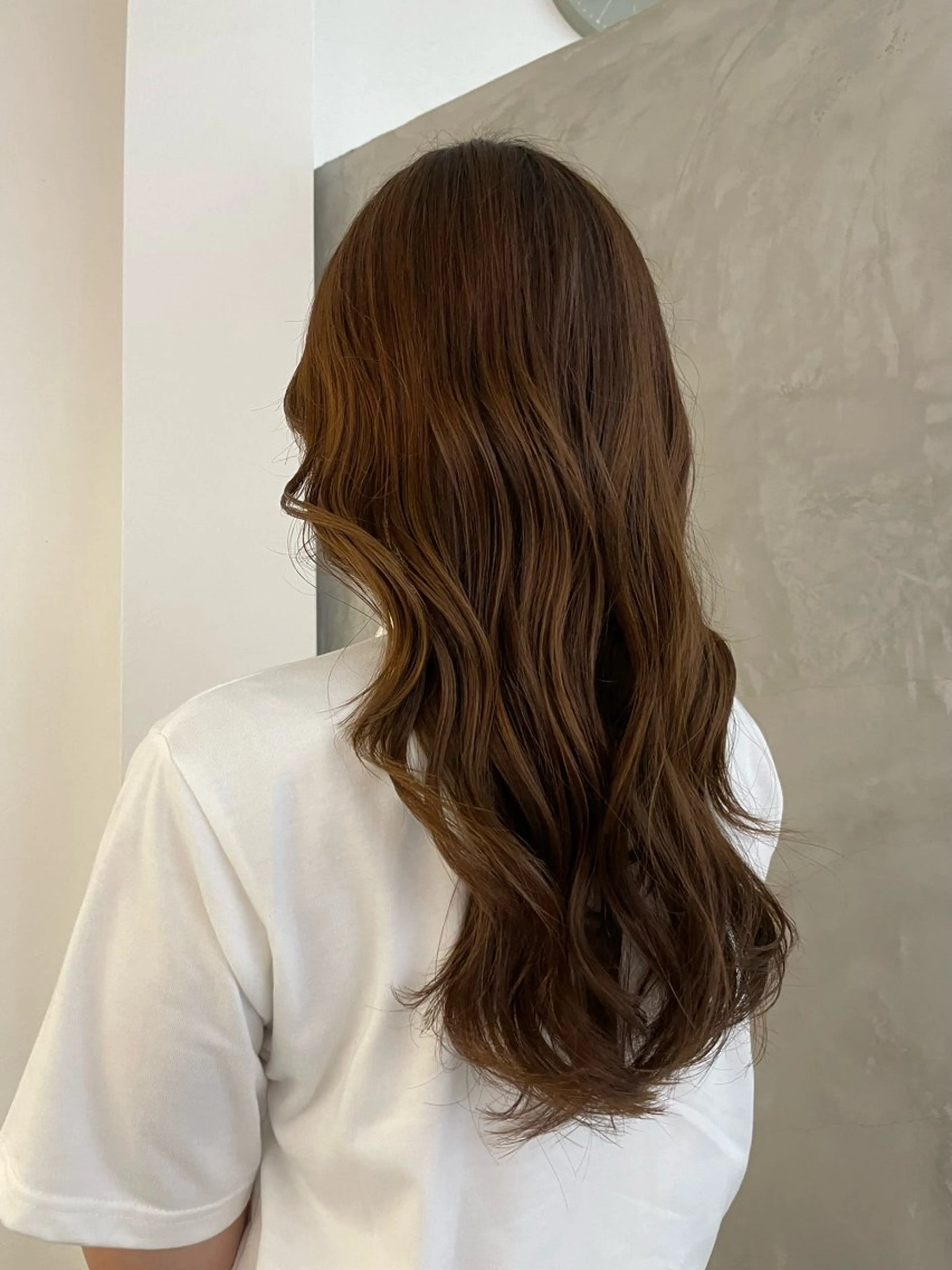 ロング カラー ブラウンカラー ヘアカラー 水野谷愛/ハイトーン カラー/カラーモデルのヘアスタイル