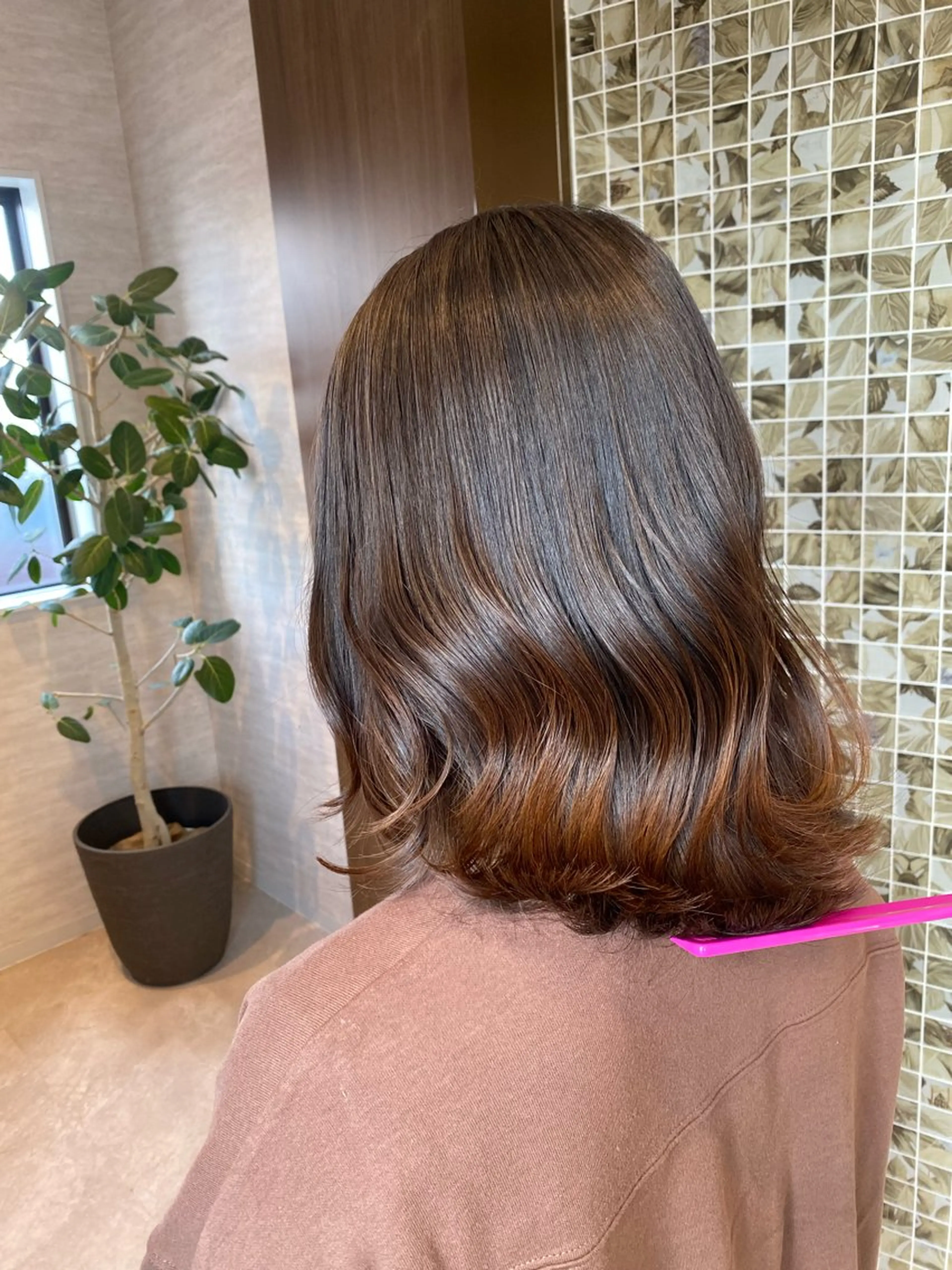 ミディアム ボブ 森 千風優のヘアスタイル