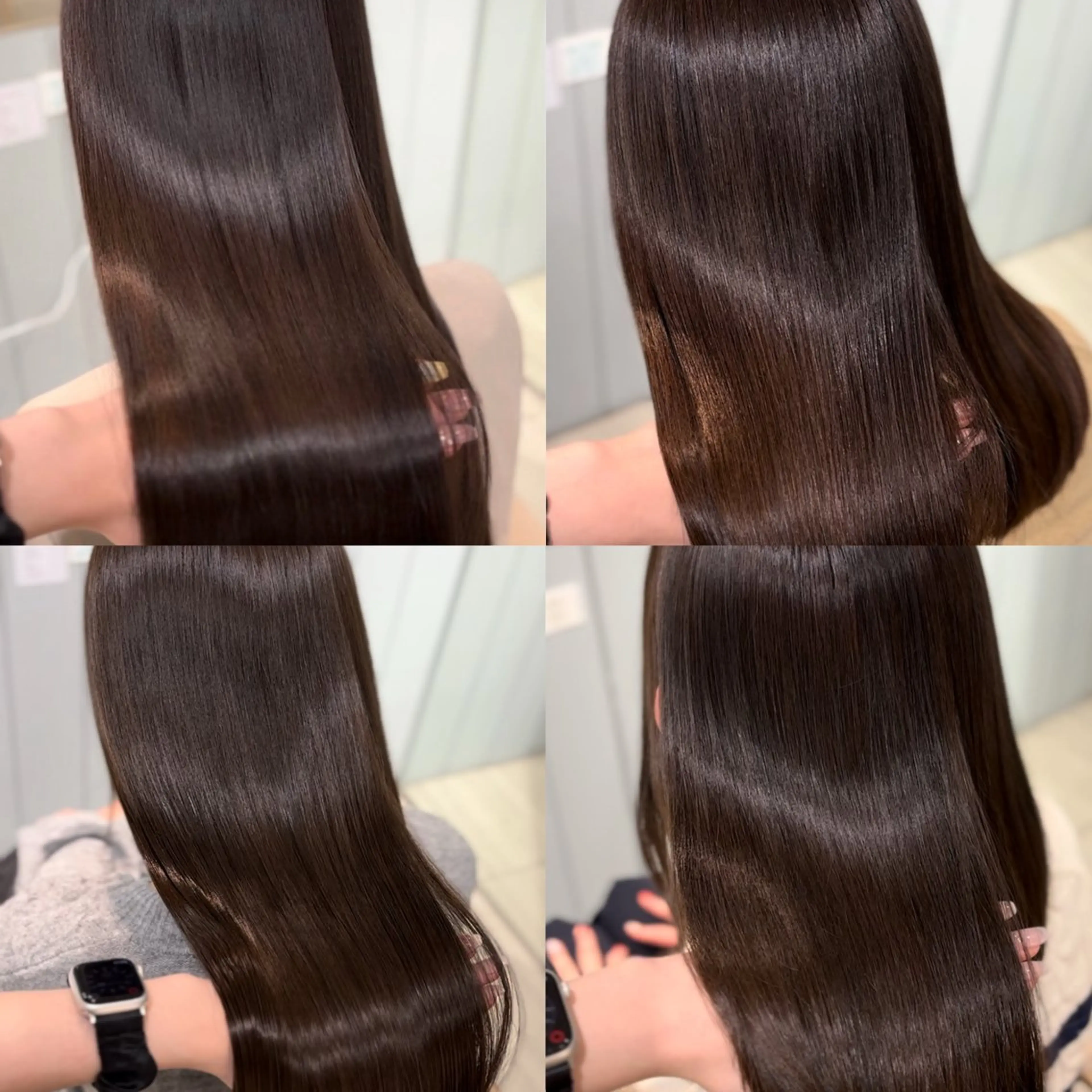 【毛髪補修トリートメント☘️】酸性縮毛矯正+髪質改善カラー+BYKARTE5stepトリートメントの写真