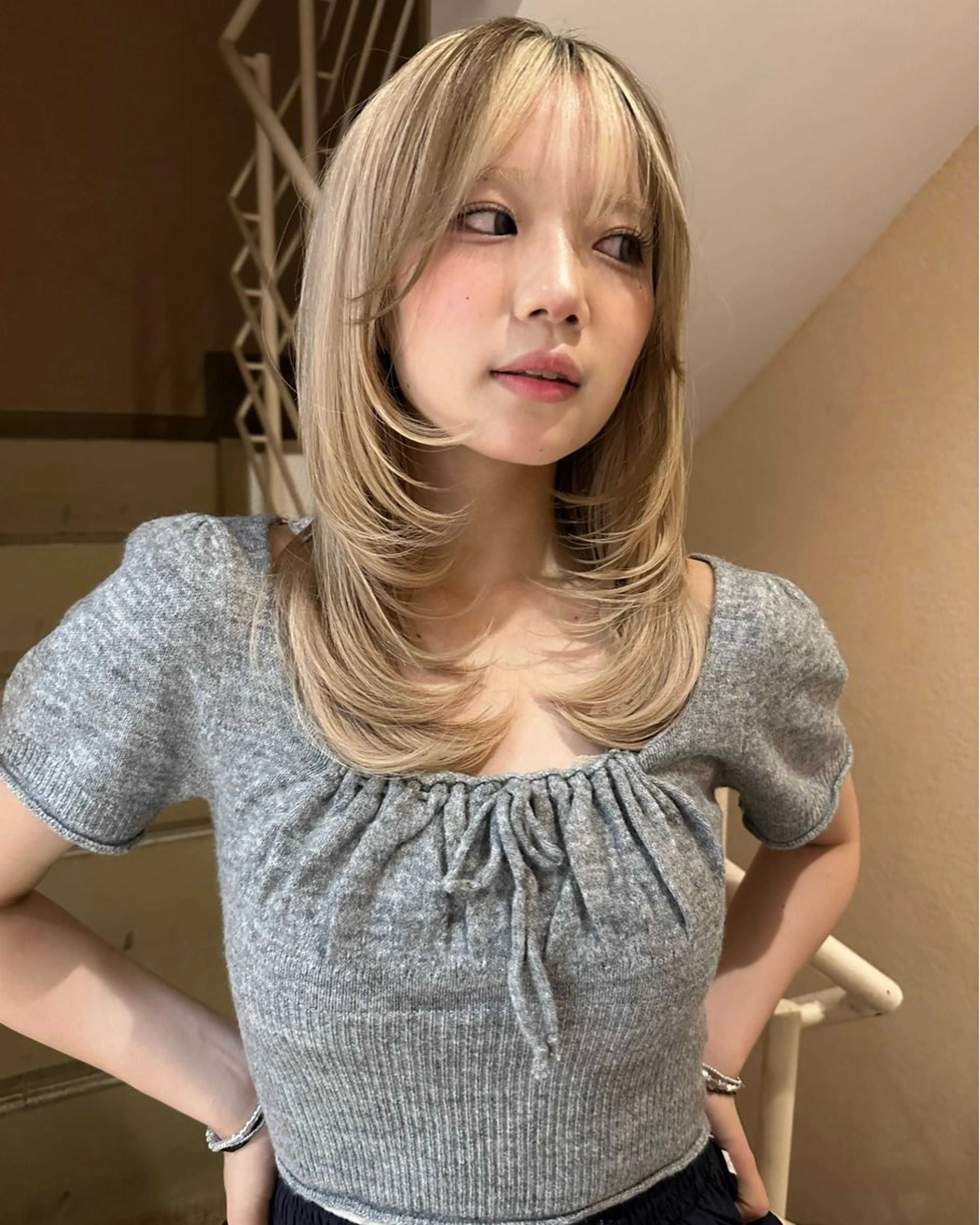 ロング ヘアカラー 🍇透明感カラー/ カットひかる🍒のヘアスタイル