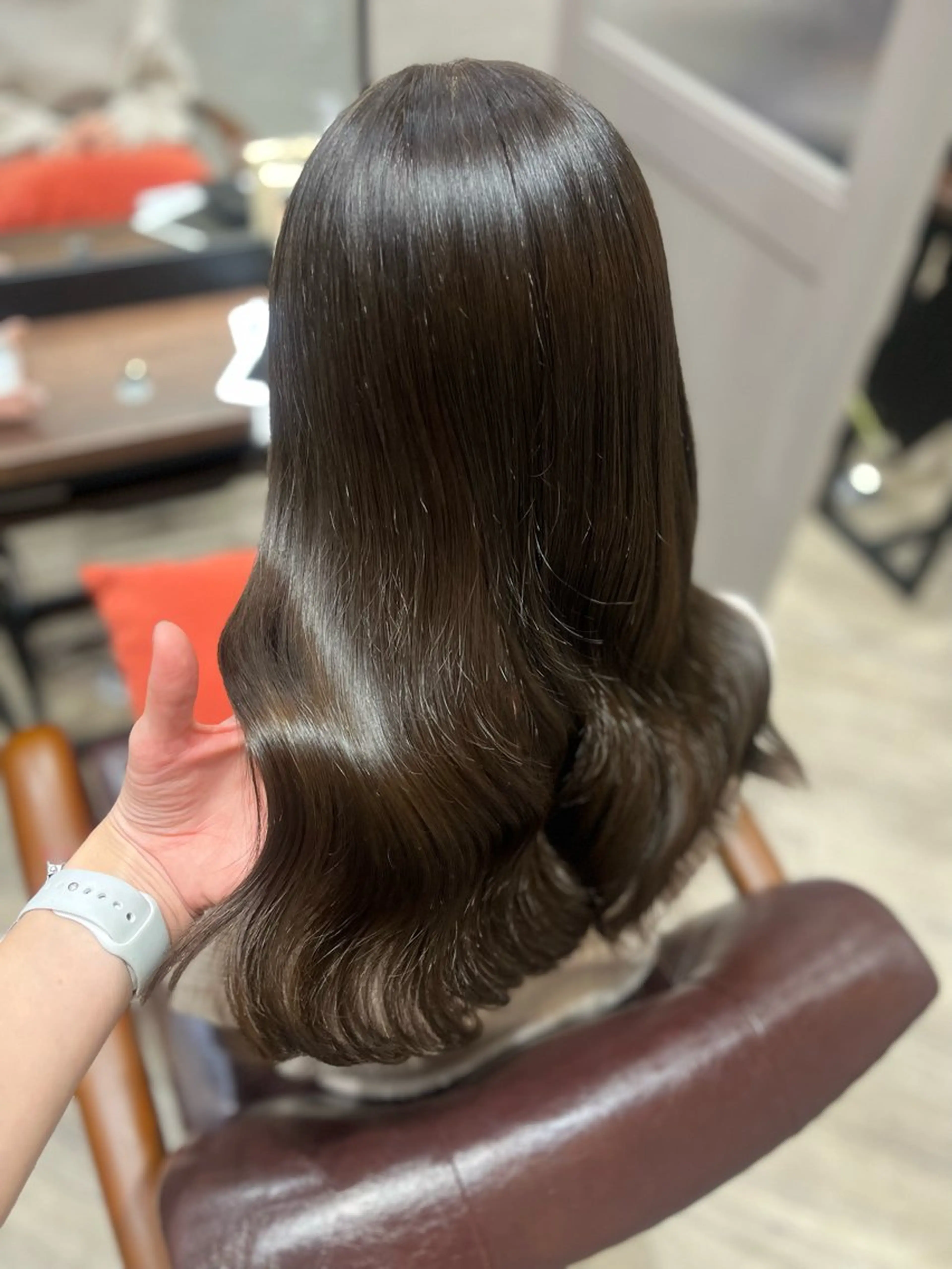 ロング カラー ブラウンカラー オリーブブラウン ヘアカラー トリートメント 🫧ぷる艶カラー🫧 Yuubi🦩のヘアスタイル