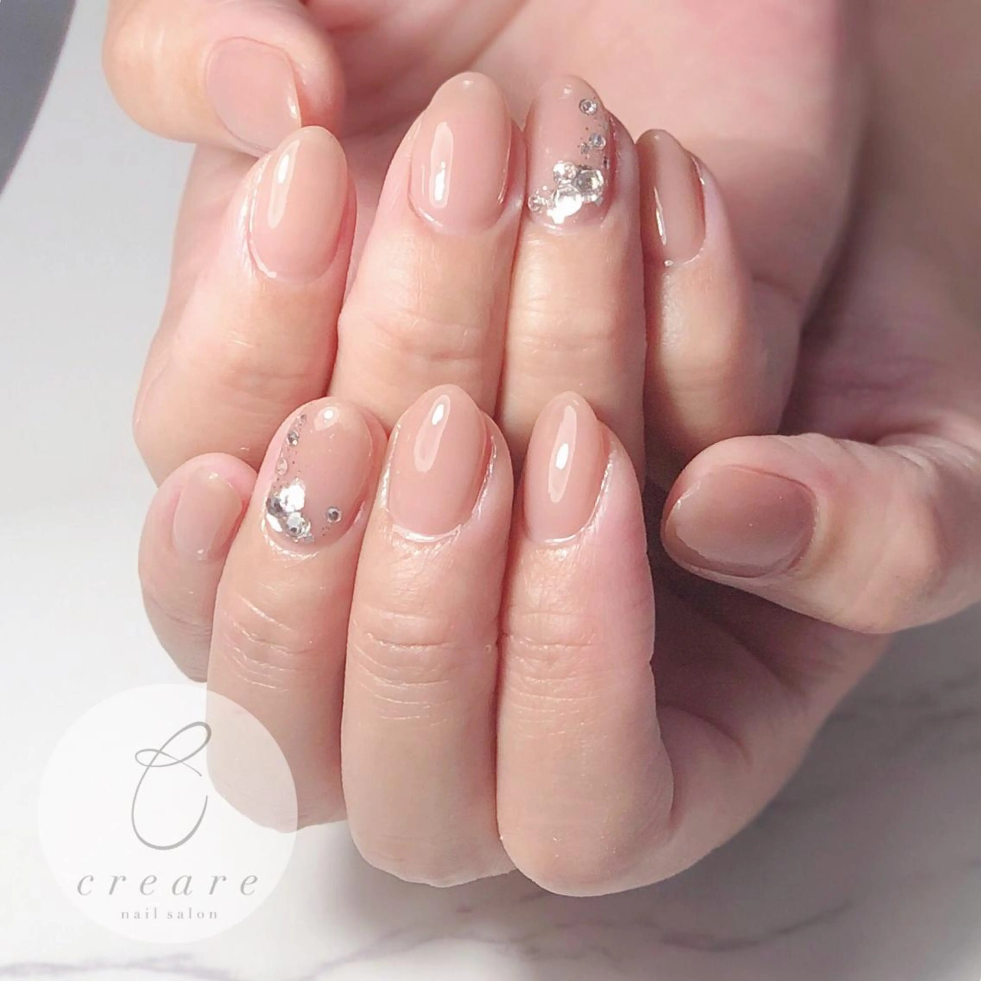 ネイル アートネイル ジェルネイル ラメ(グリッター) オフィスネイル ワンカラーネイル 辻野 和枝のネイルデザイン