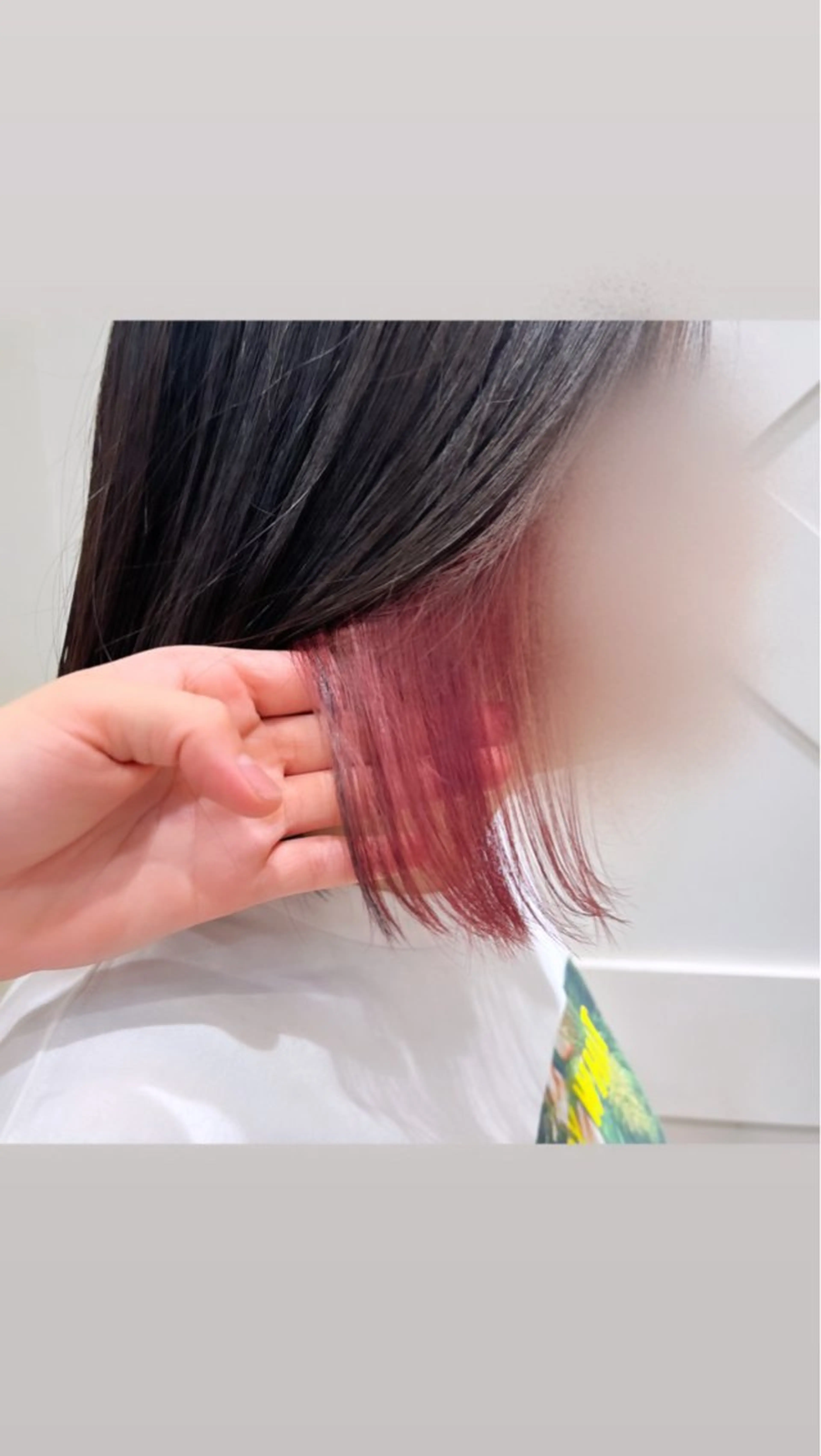 ショート カラー イヤリングカラー インナーカラー ピンクカラー ヘアカラー ケアブリーチハイトー ンシールエクステのヘアスタイル