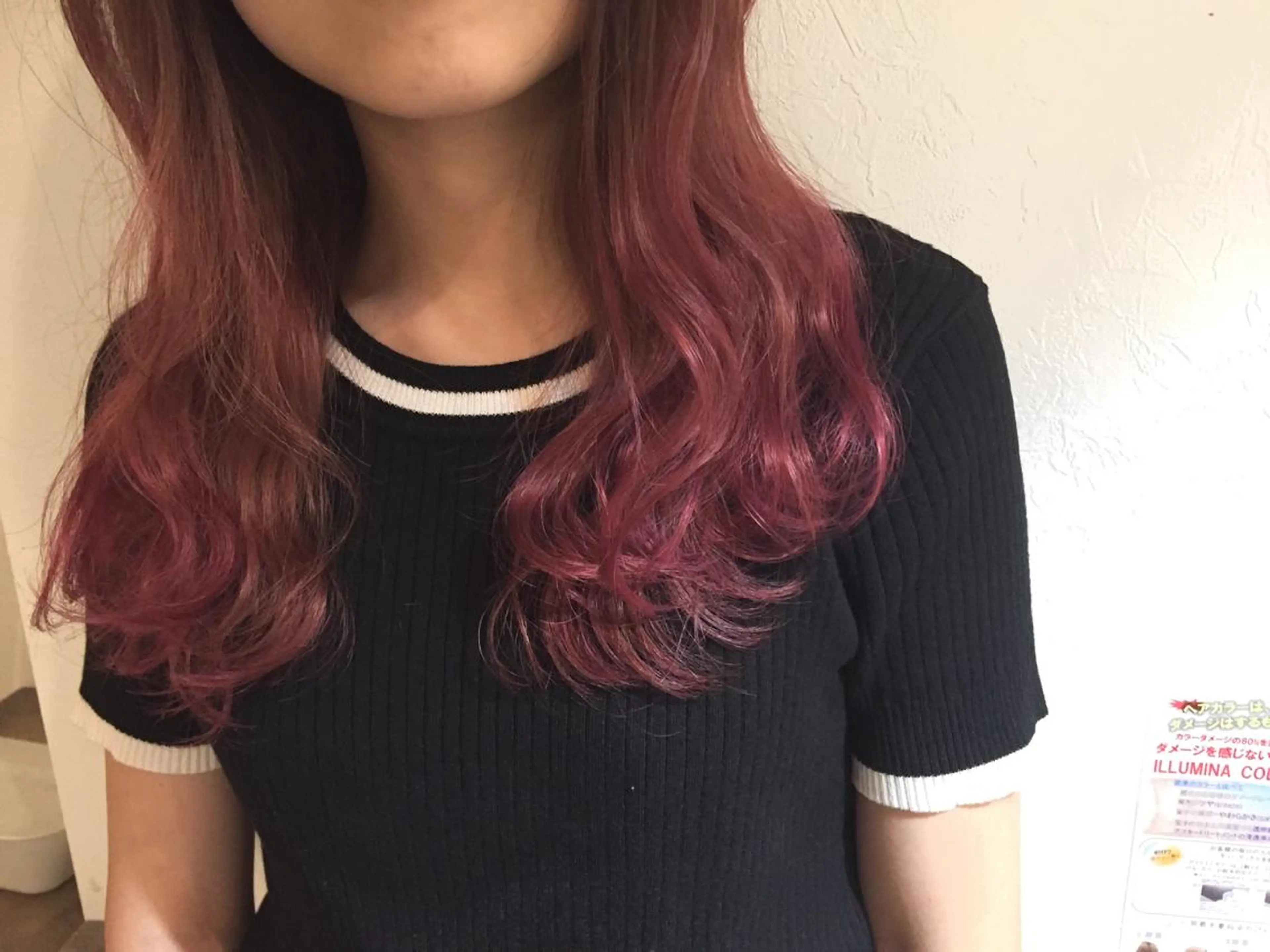 セミロング カラー グラデーションカラー ピンクカラー lafith hair dope所属・[外国人風カラー] 田中健太のヘアスタイル