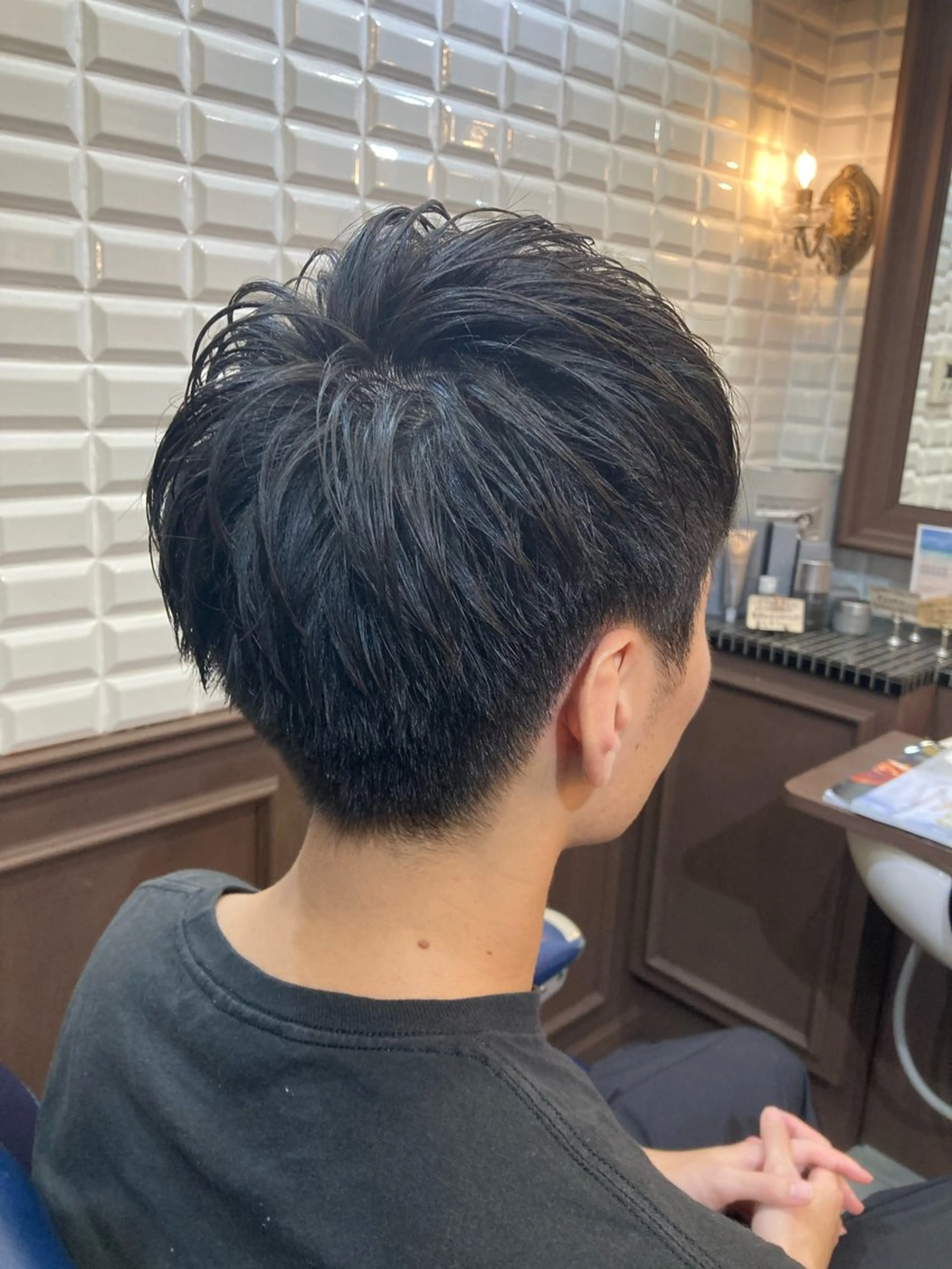 ショート メンズ 刈り上げ ショートヘア カット トリートメント ルピナス中田店長 山口大地のヘアスタイル