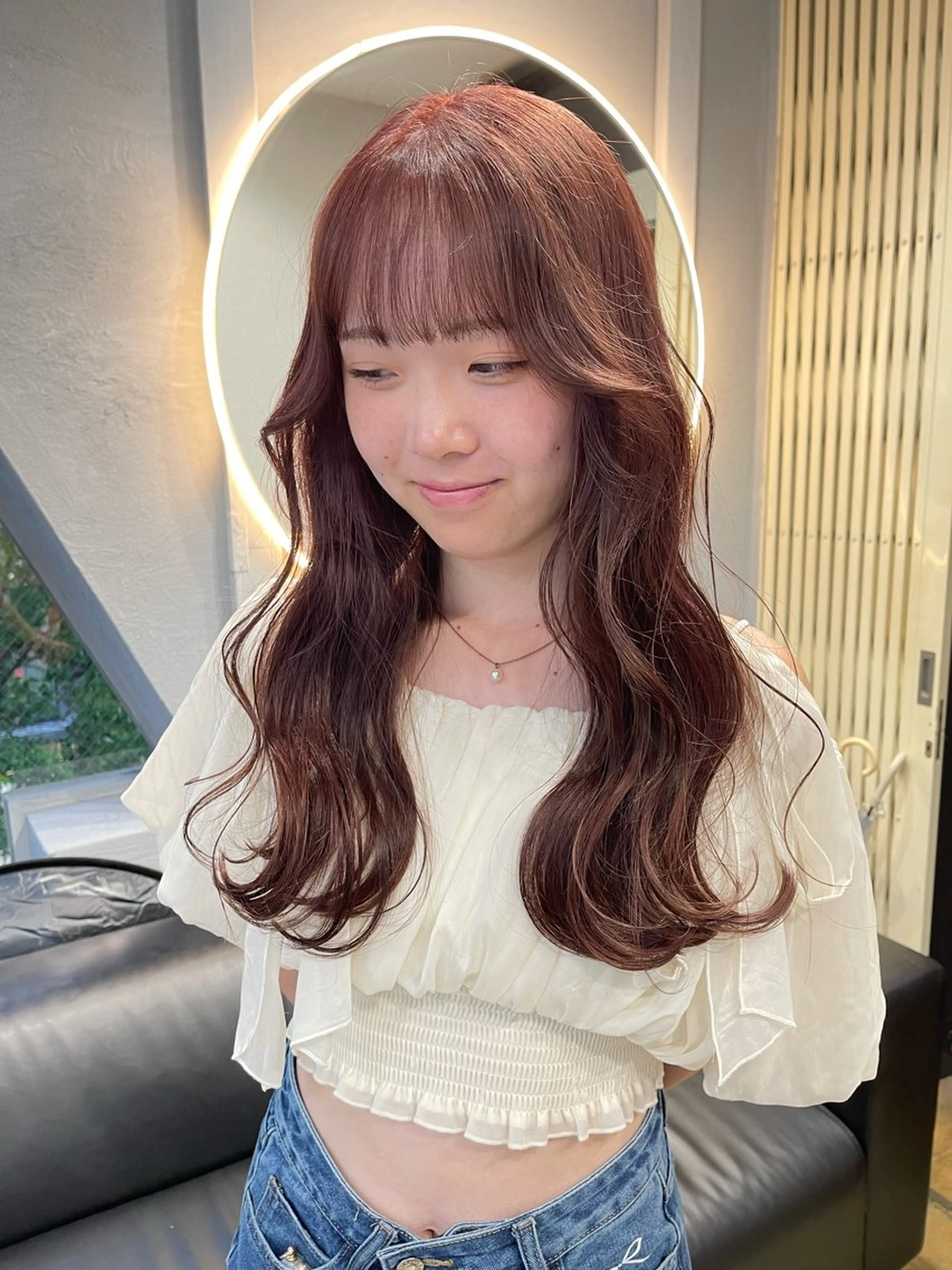 ロング カラー ブリーチ ケアブリーチ デザインカラー ダブルカラー イヤリングカラー ヘアカラー 宮崎　達也 ブリーチ／レイヤーのヘアスタイル