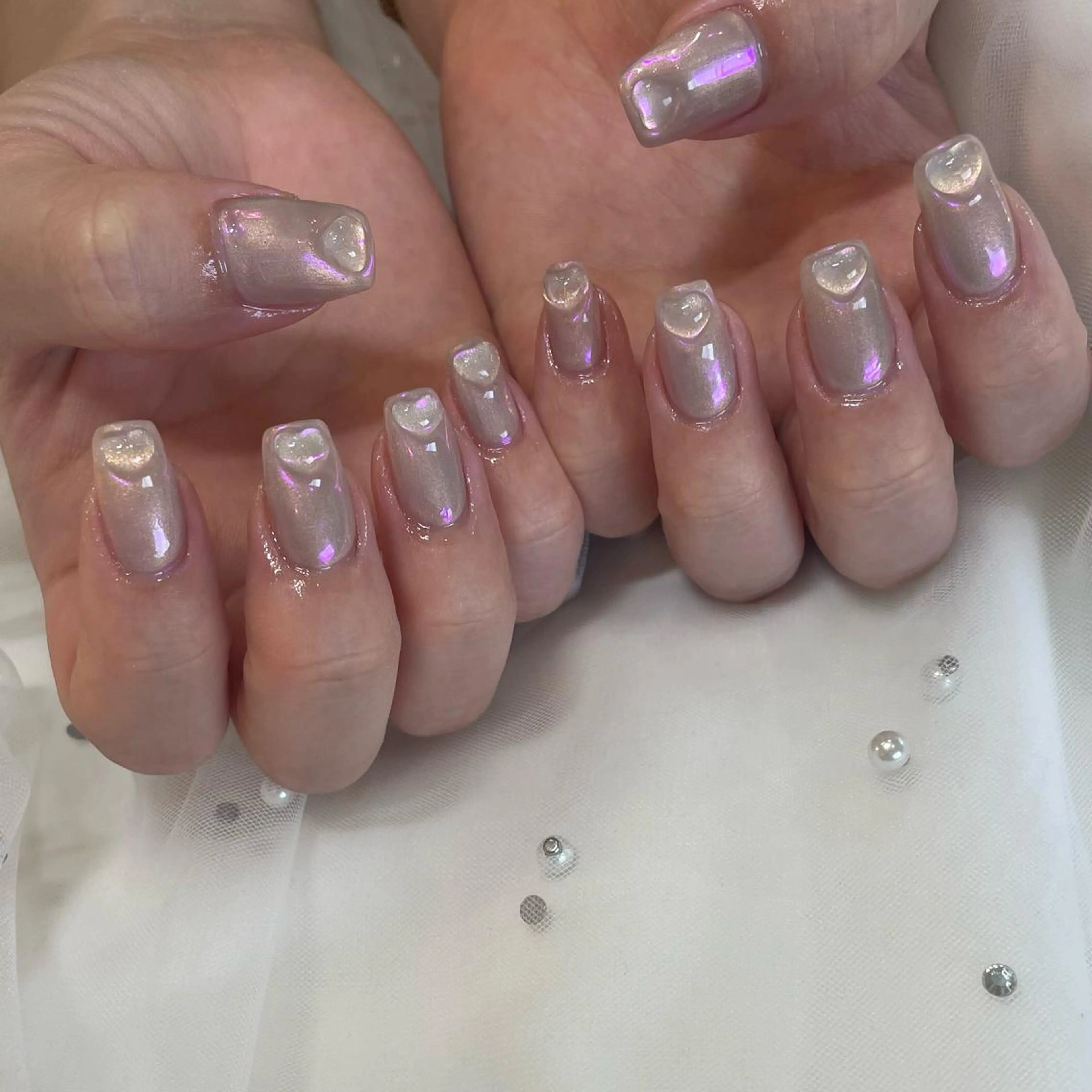 ネイル オーロラネイル 氷ネイル・うるうるネイル Nail Salon Gummi.のネイルデザイン