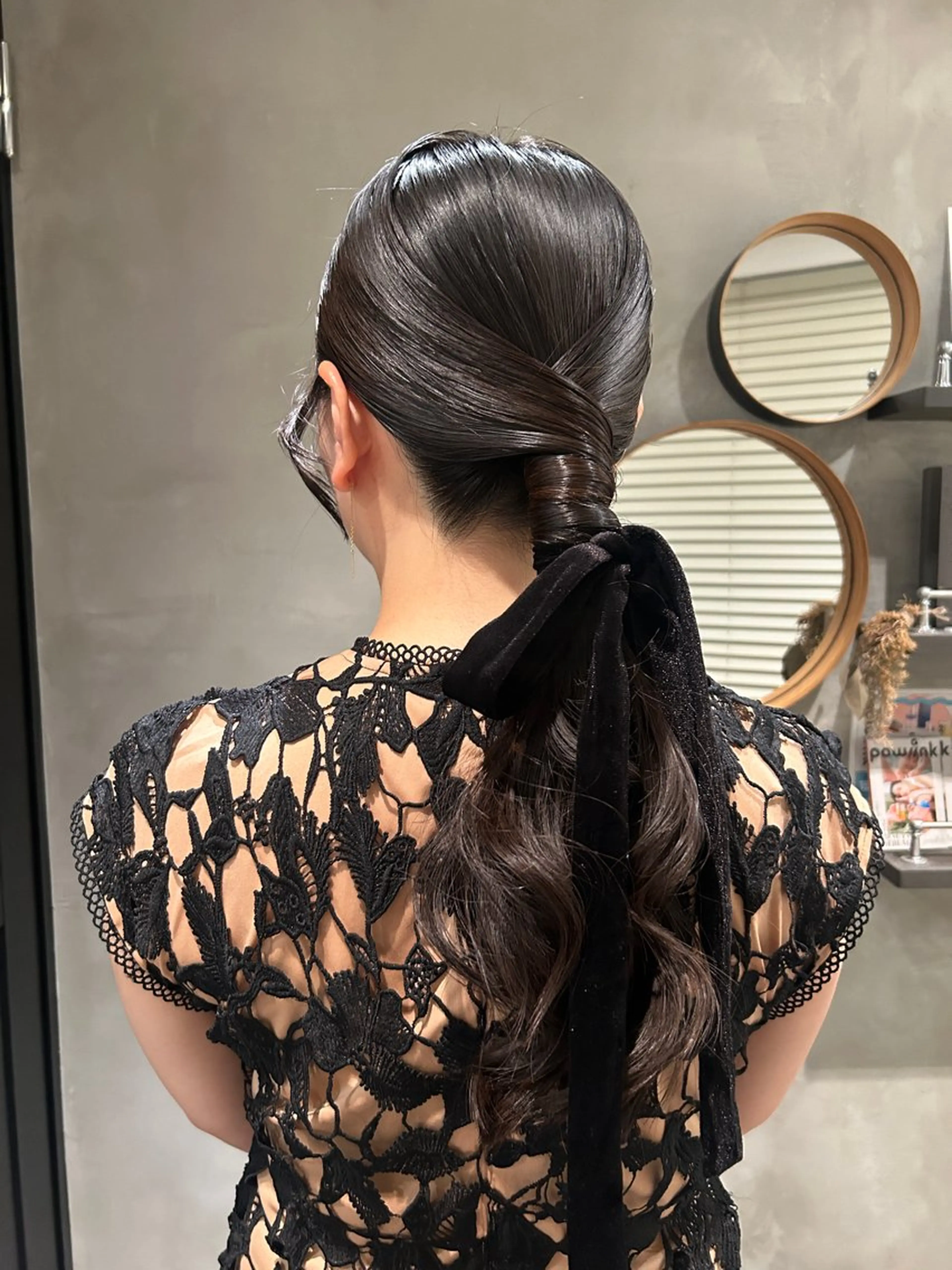 ロング ヘアアレンジ ヘアセット デザインカラー🖤 イシイレイのヘアスタイル