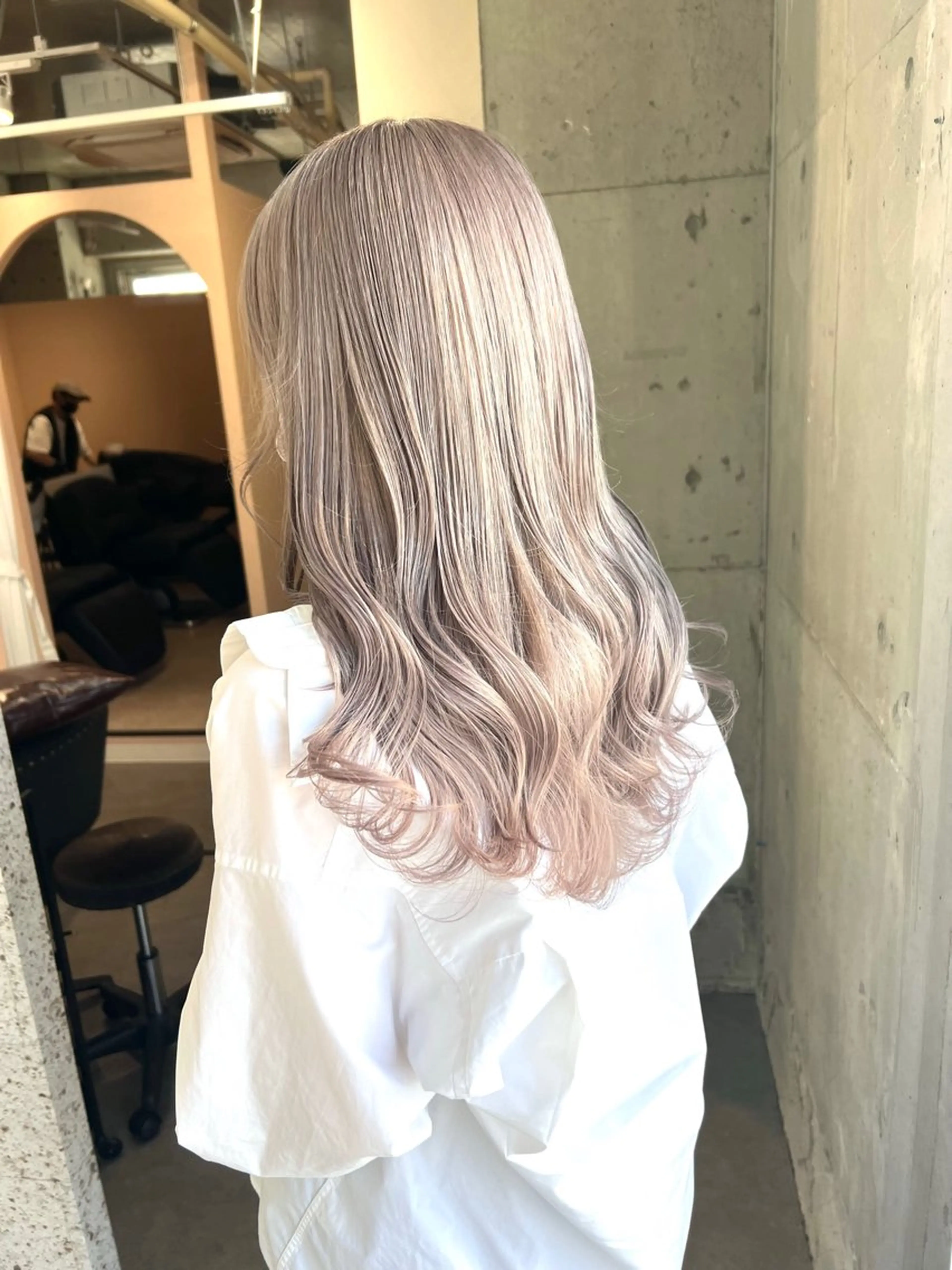 ロング カラー ヘアアレンジ ブリーチ ブロンド ケアブリーチ ダブルカラー ハイライトカラー ヘアカラー lani 天神大名/ブリーチのヘアスタイル