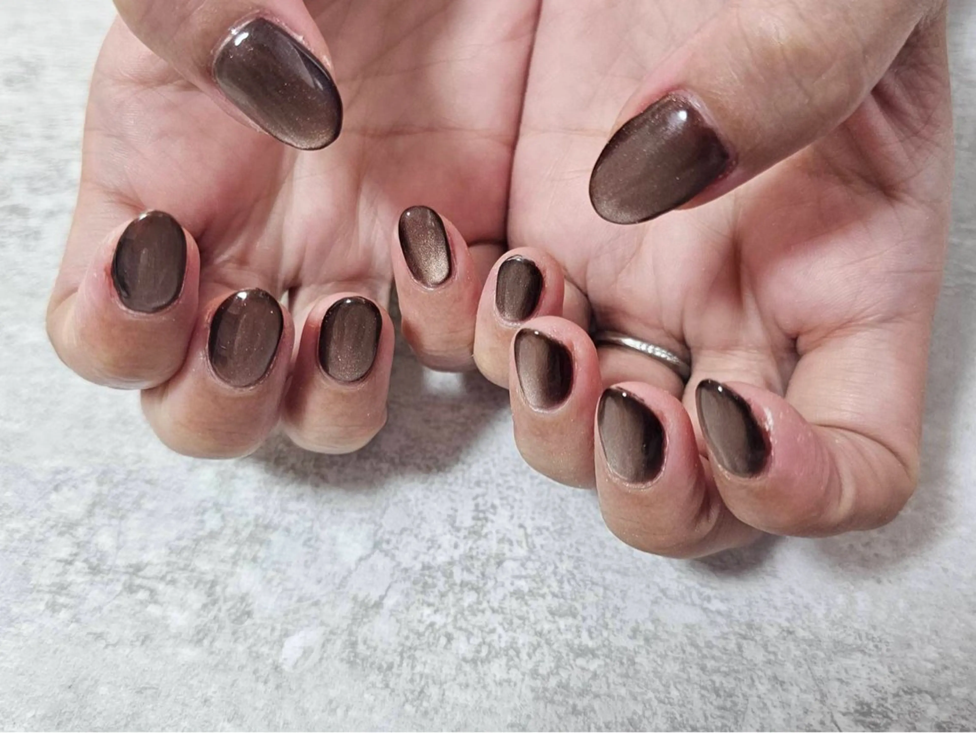 ネイル オーロラネイル フットネイル フレンチネイル ジェルネイル マグネットネイル ハンドネイル Mogu nail 二子玉川のネイルデザイン