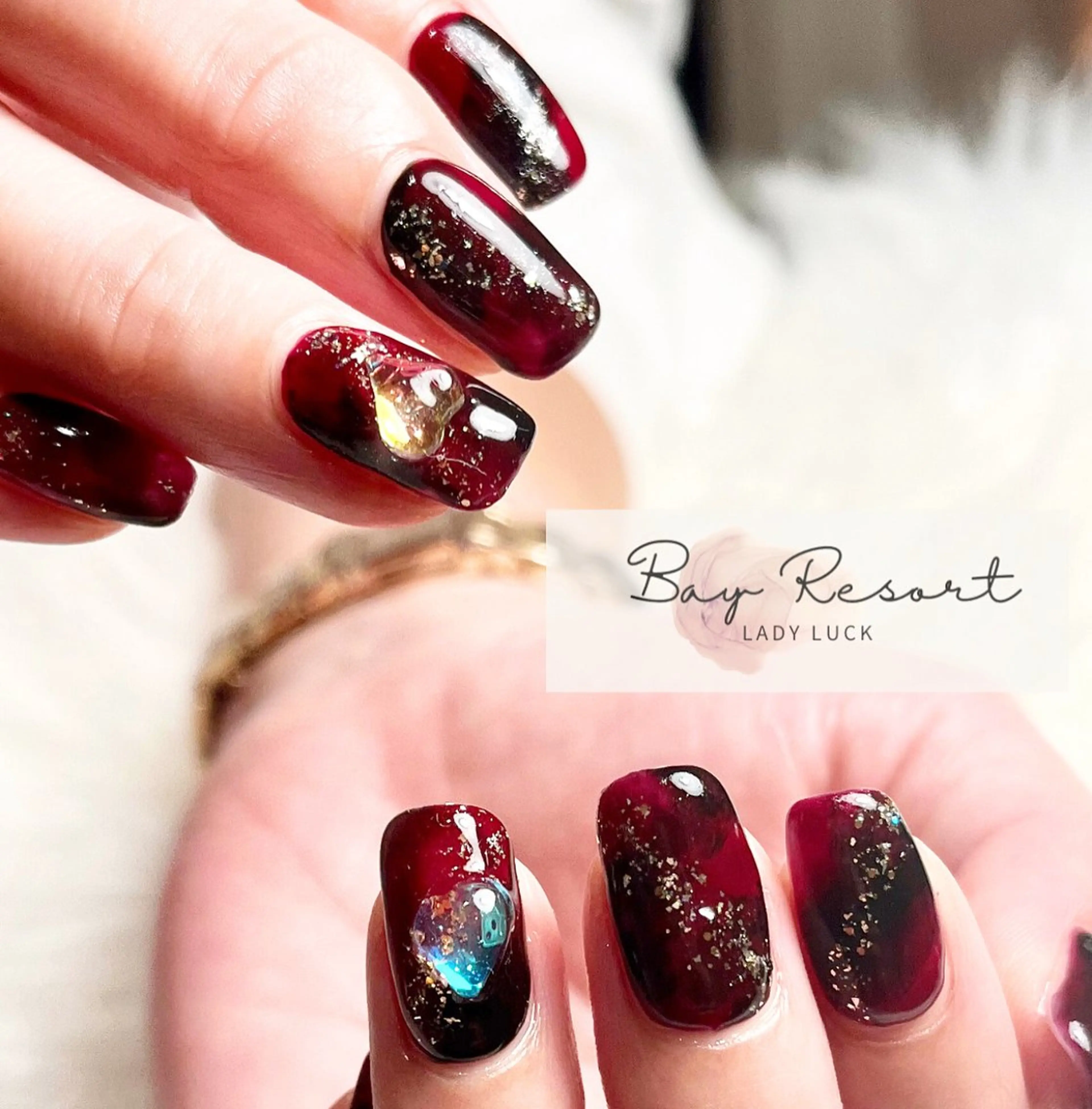 ネイル ハロウィン ニュアンスネイル Lady L.Bay Resort Yaeのネイルデザイン