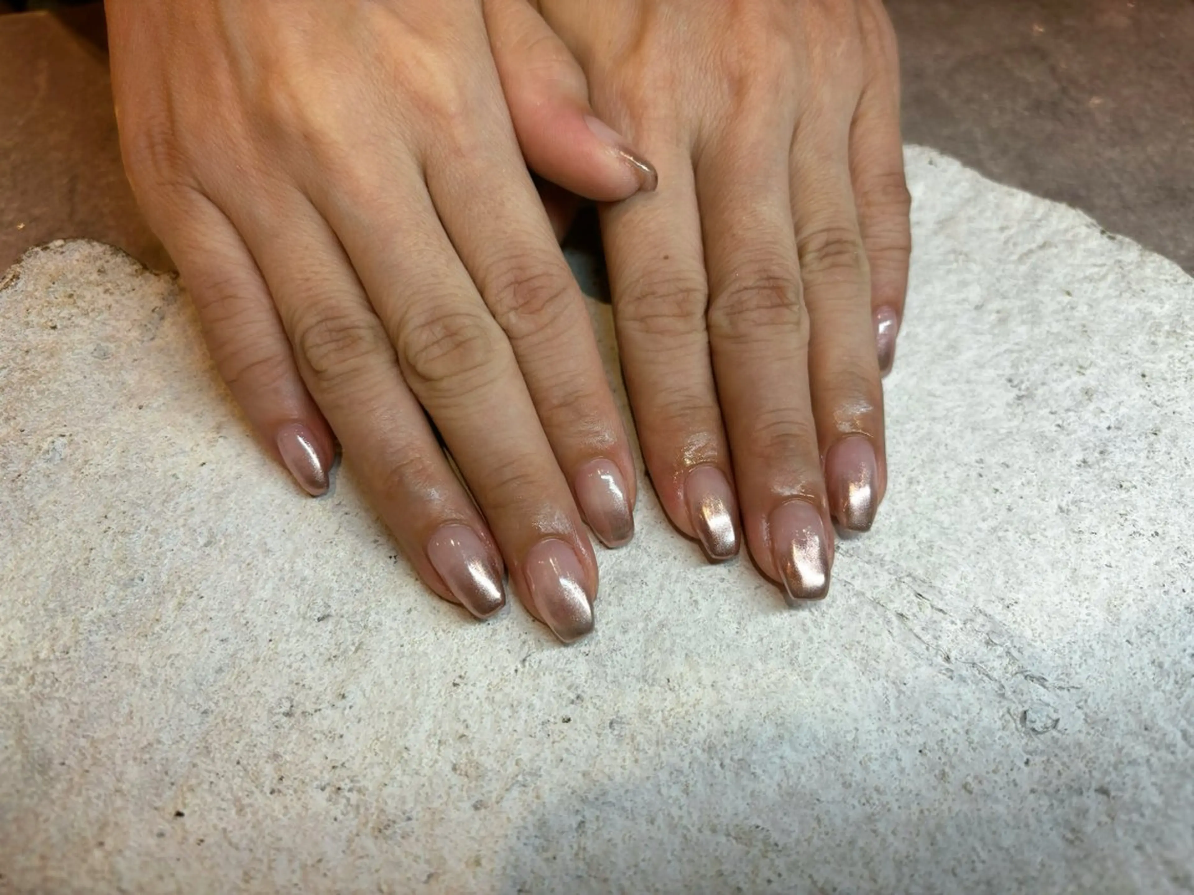 ネイル ミラーネイル ピンク HONOKA W 【深江橋店】のネイルデザイン