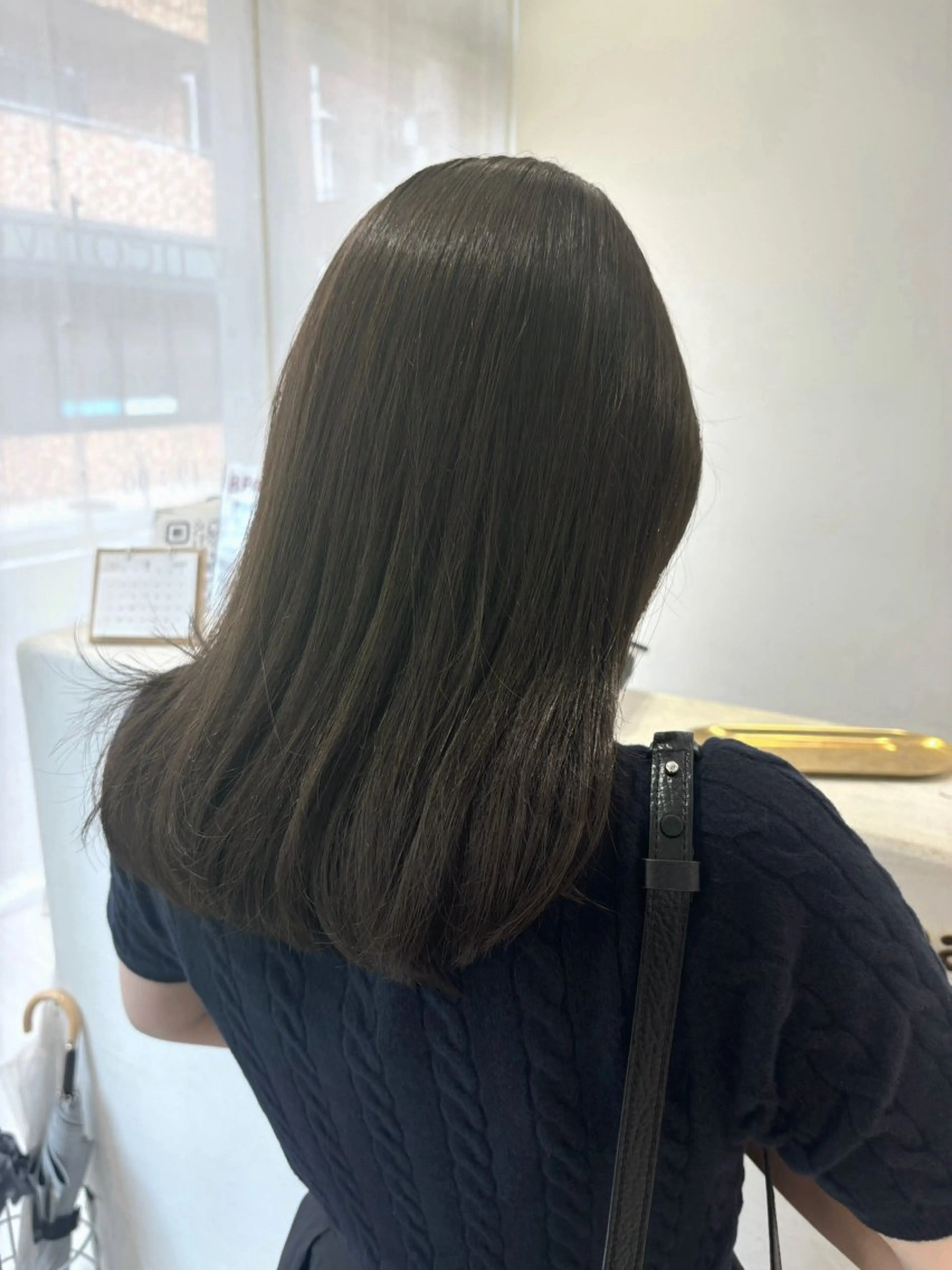 セミロング カラー ヘアカラー 石橋 華のヘアスタイル