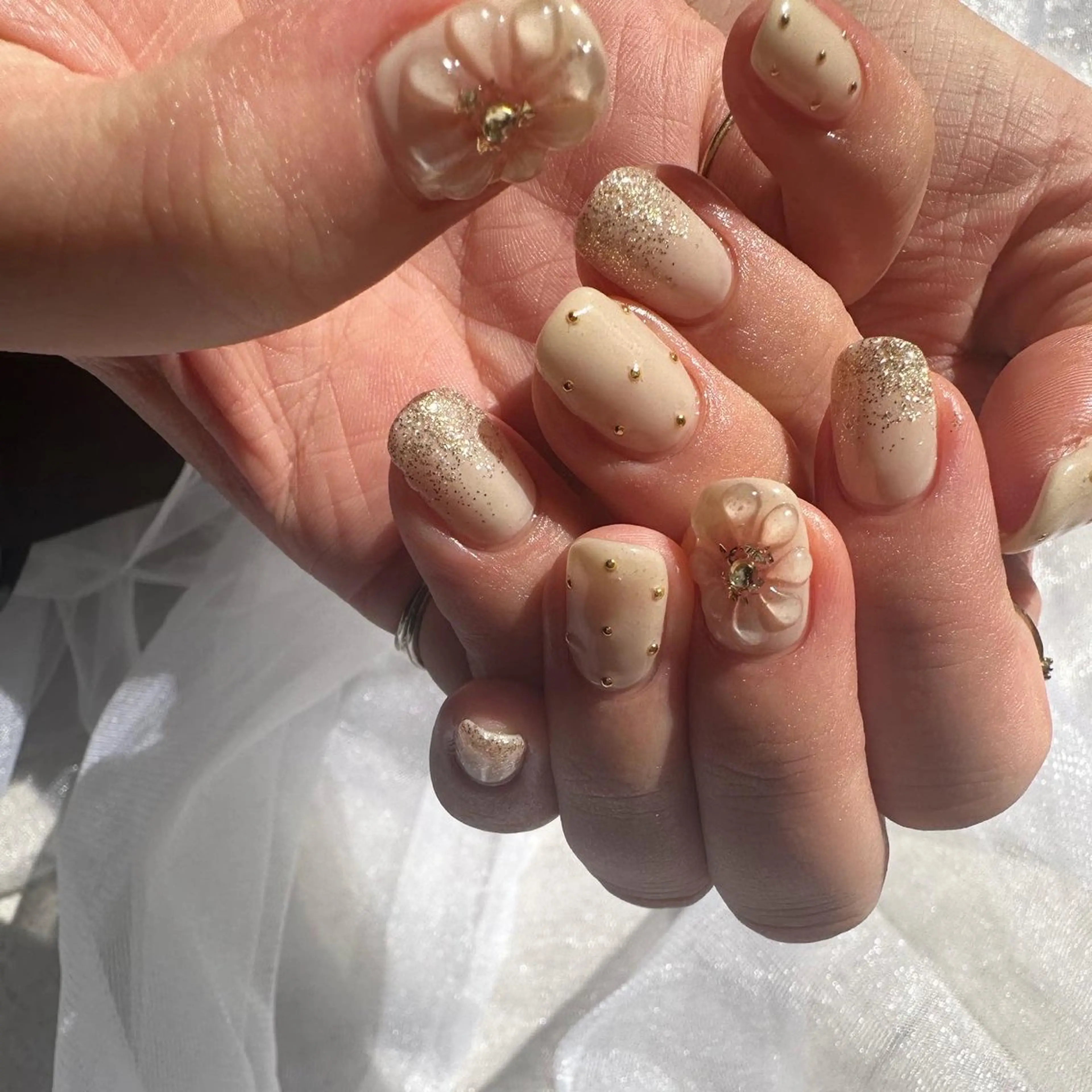 ネイル クリアネイル ドット フラワーネイル 氷ネイル・うるうるネイル 韓国ネイル 🪞KAPE NAIL 🪞のネイルデザイン