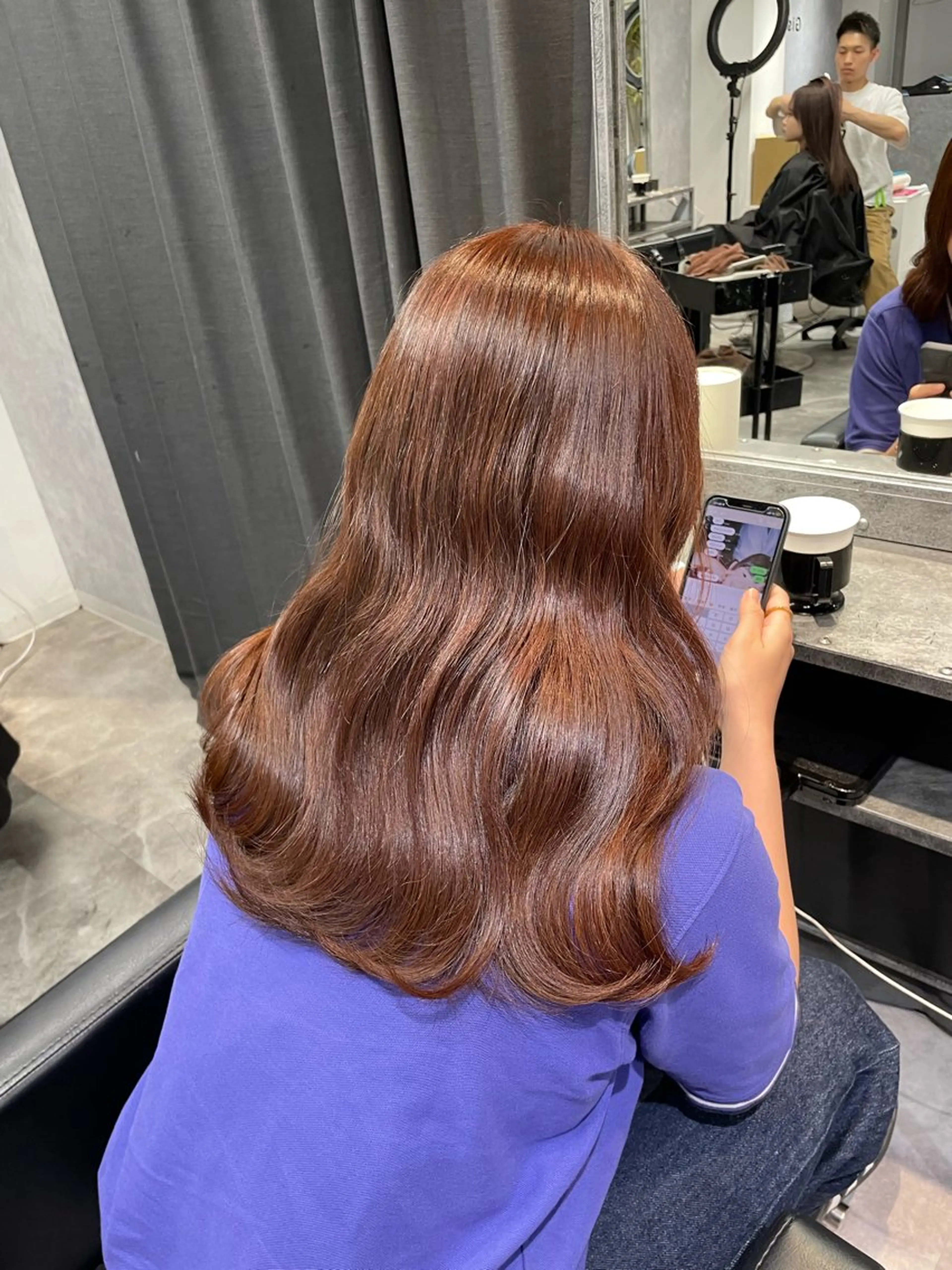 セミロング ヘアカラー mimiiy fukaのヘアスタイル