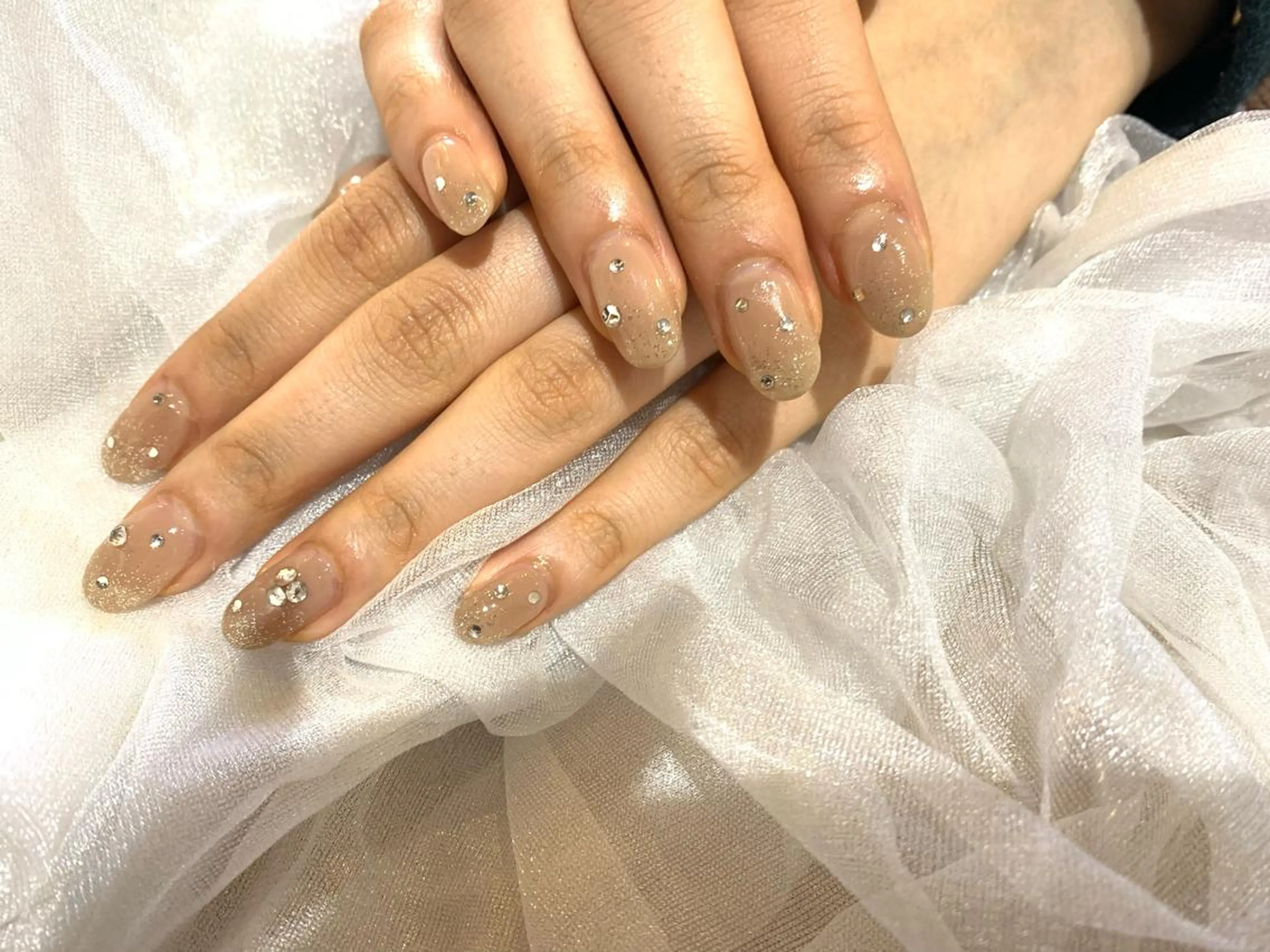 ネイル ストーンネイル Hair＆Esthe＆Nail　Garden所属・Garden Takeuchiのネイルデザイン