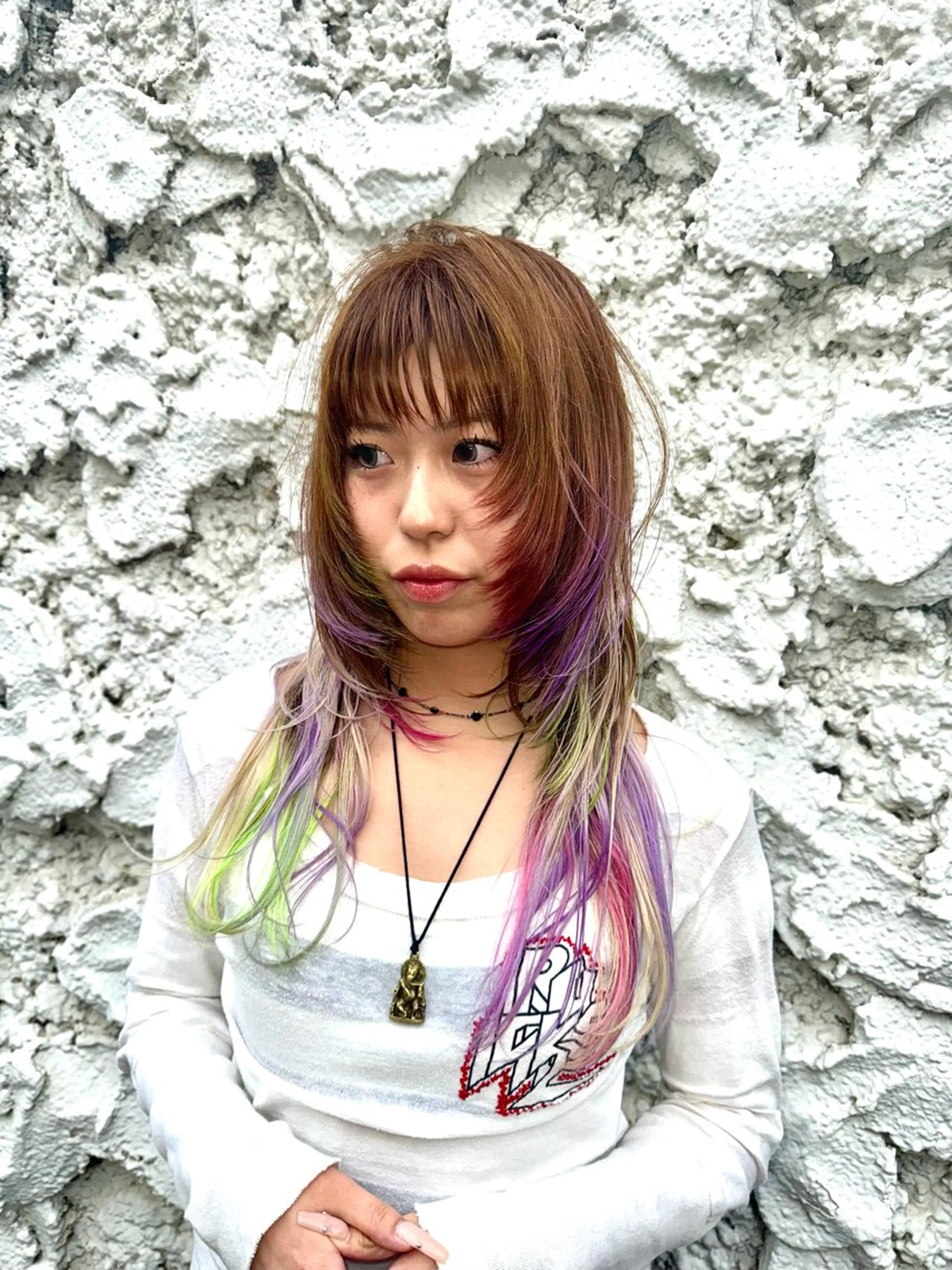 ロング カラー カット ヘアカラー トリートメント デザインカラー⭐︎★ 🐆hyoma🐆のヘアスタイル