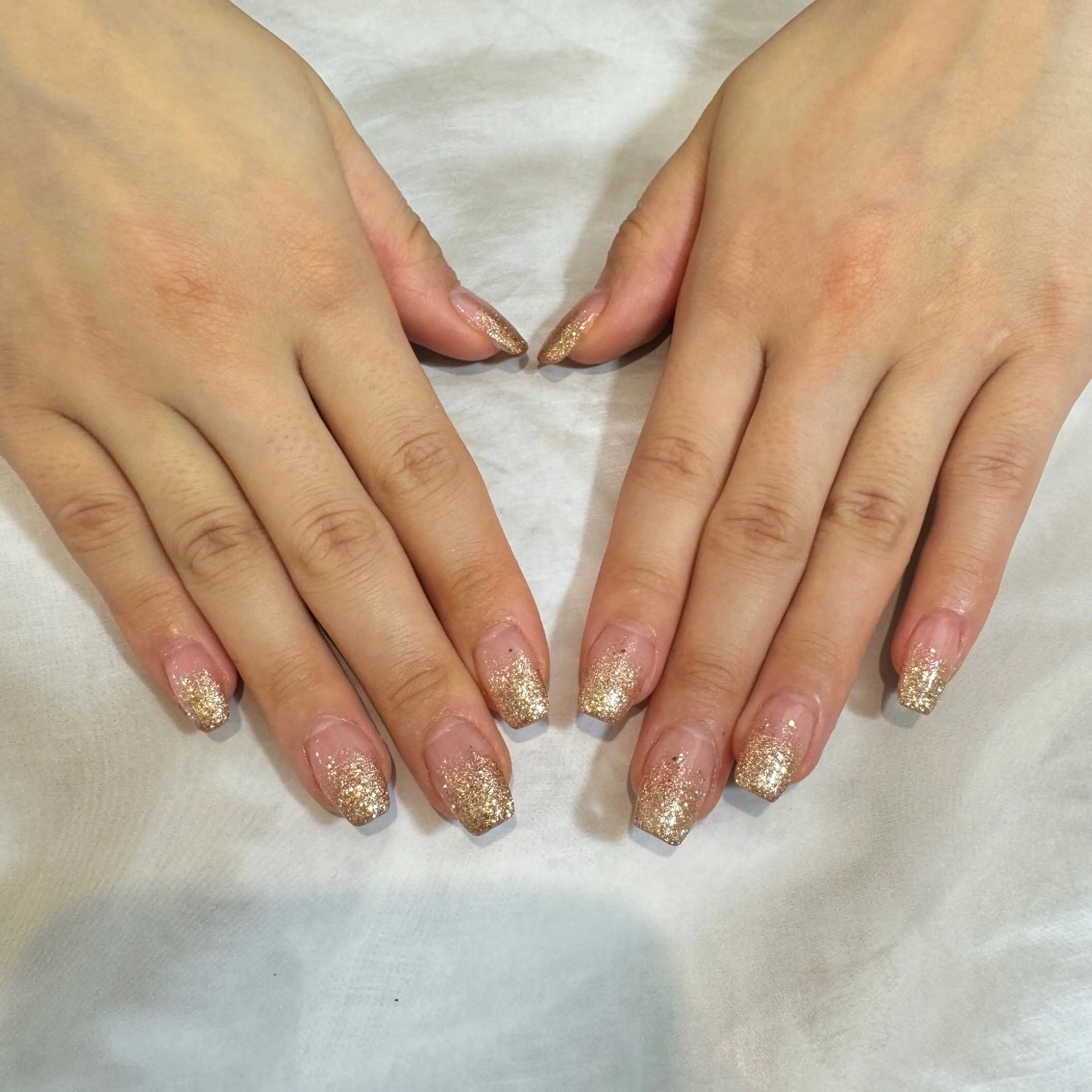 ネイル グラデーション ラメ(グリッター) ラメグラデーション スカルプネイル ハンドネイル Girasol YUKIのネイルデザイン