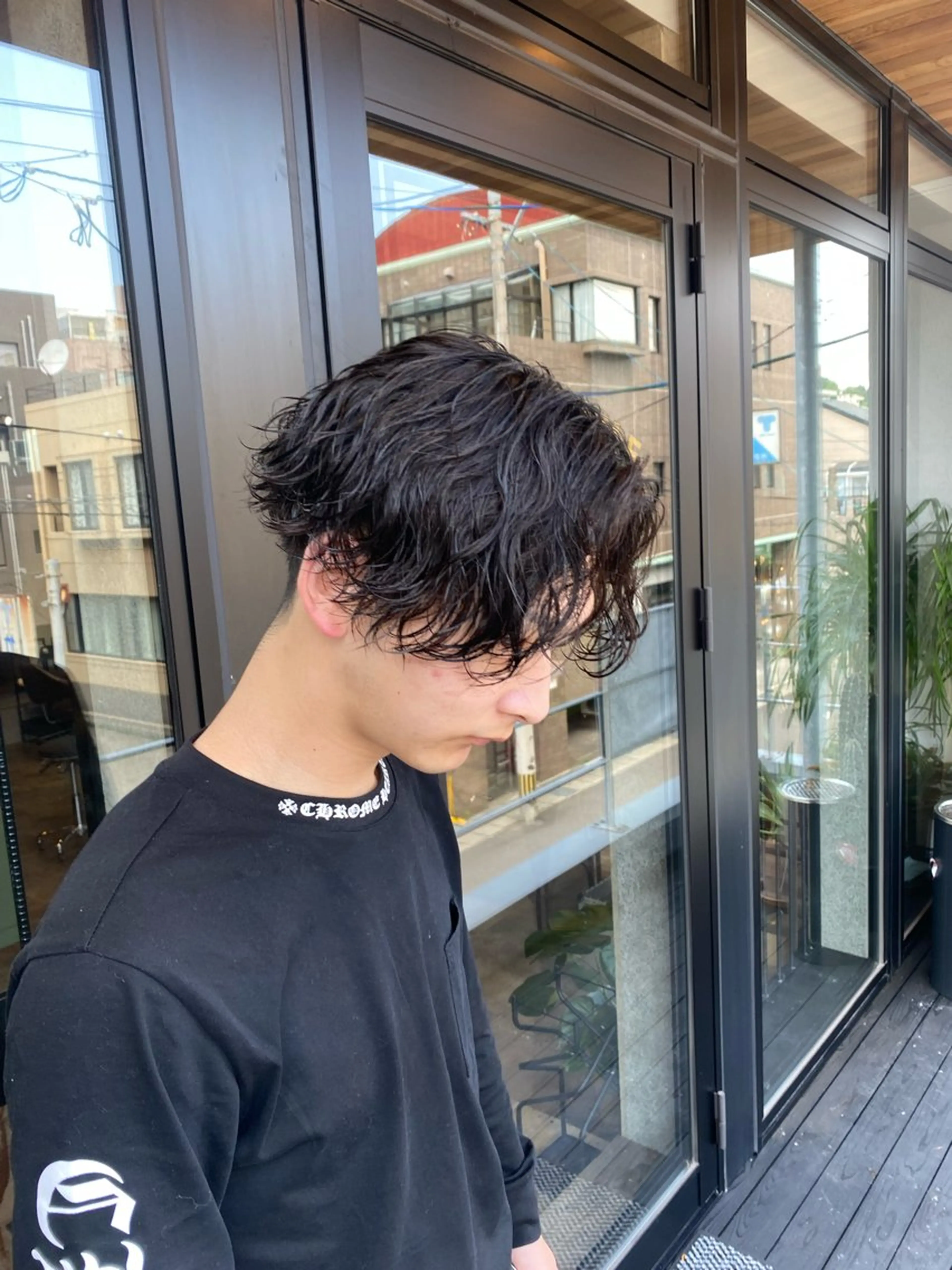 ミディアム パーマ メンズ カット パーマ lit  by fifth所属・Lit 鹿児島中央駅店のヘアスタイル
