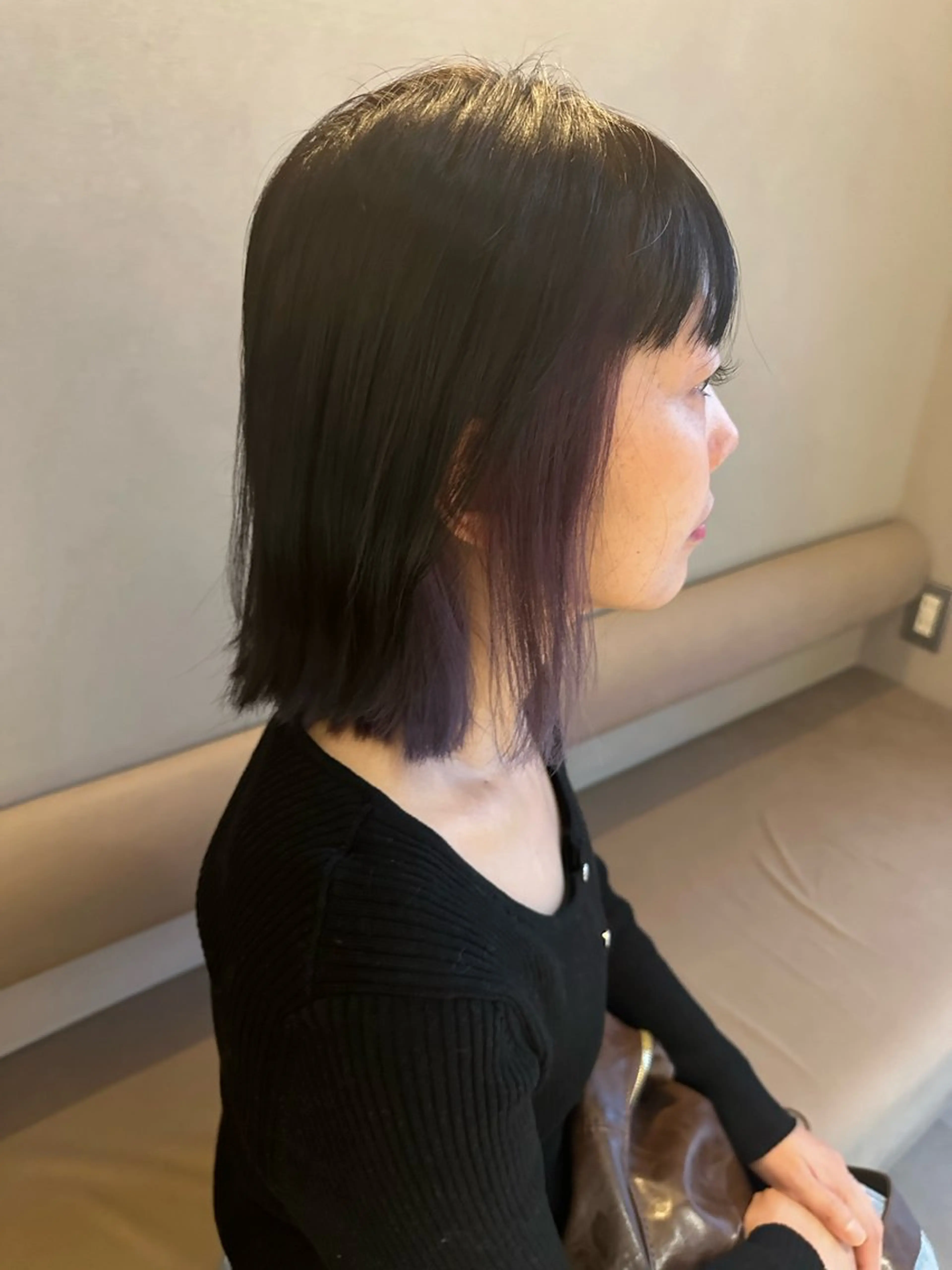 カラー ラベンダーカラー 内田 成美のヘアスタイル