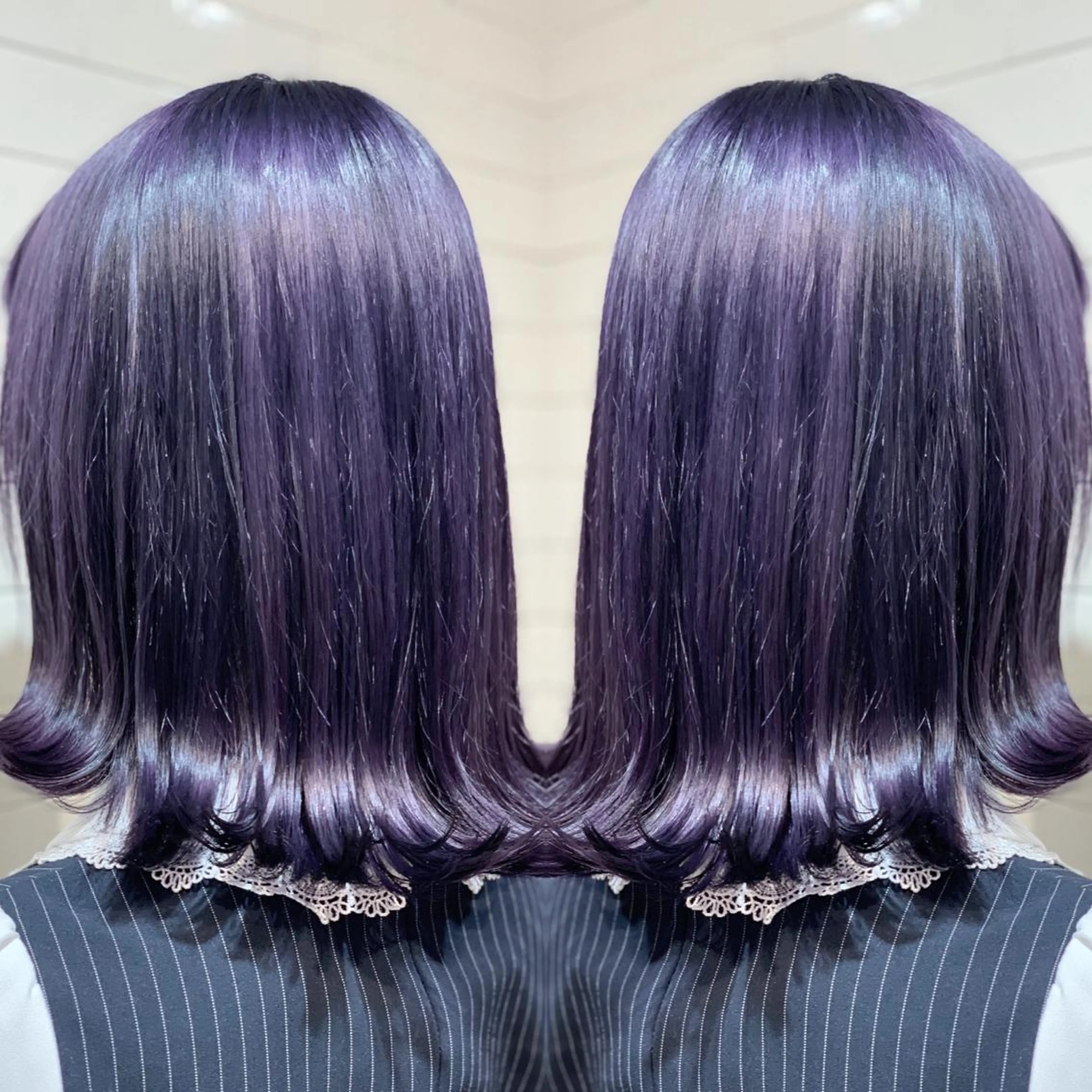 ミディアム カラー ヘアアレンジ 縮毛矯正 トリートメント ヘアセット 髪質改善×ハイトーン 中田啄也のヘアスタイル