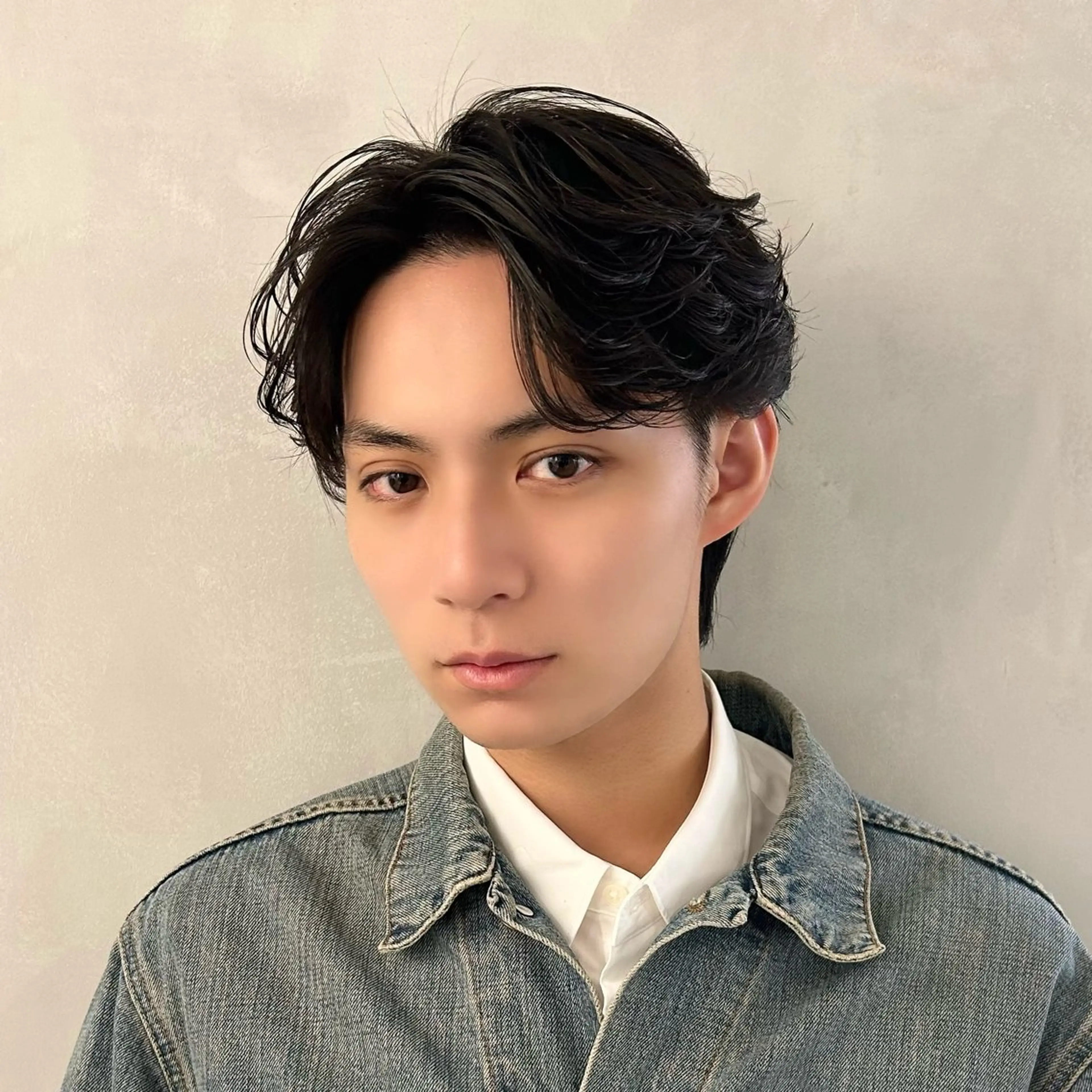 パーマ メンズ カット パーマ 💈骨格補正パーマ センターパート💈のヘアスタイル