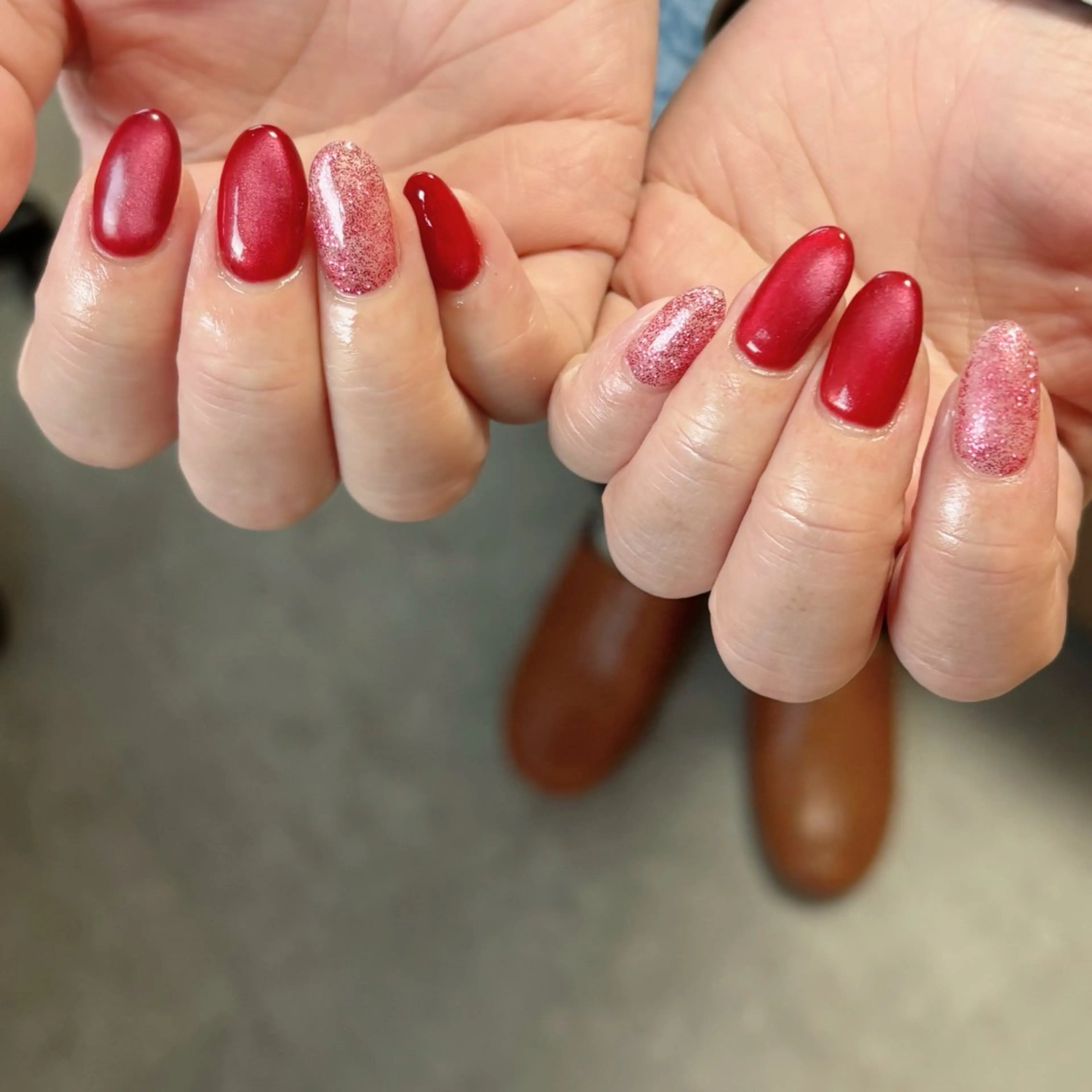 ネイル ジェルネイル キラキラネイル ラメ(グリッター) マグネットネイル ニュアンスネイル ハンドネイル tamu nail 　金町のネイルデザイン