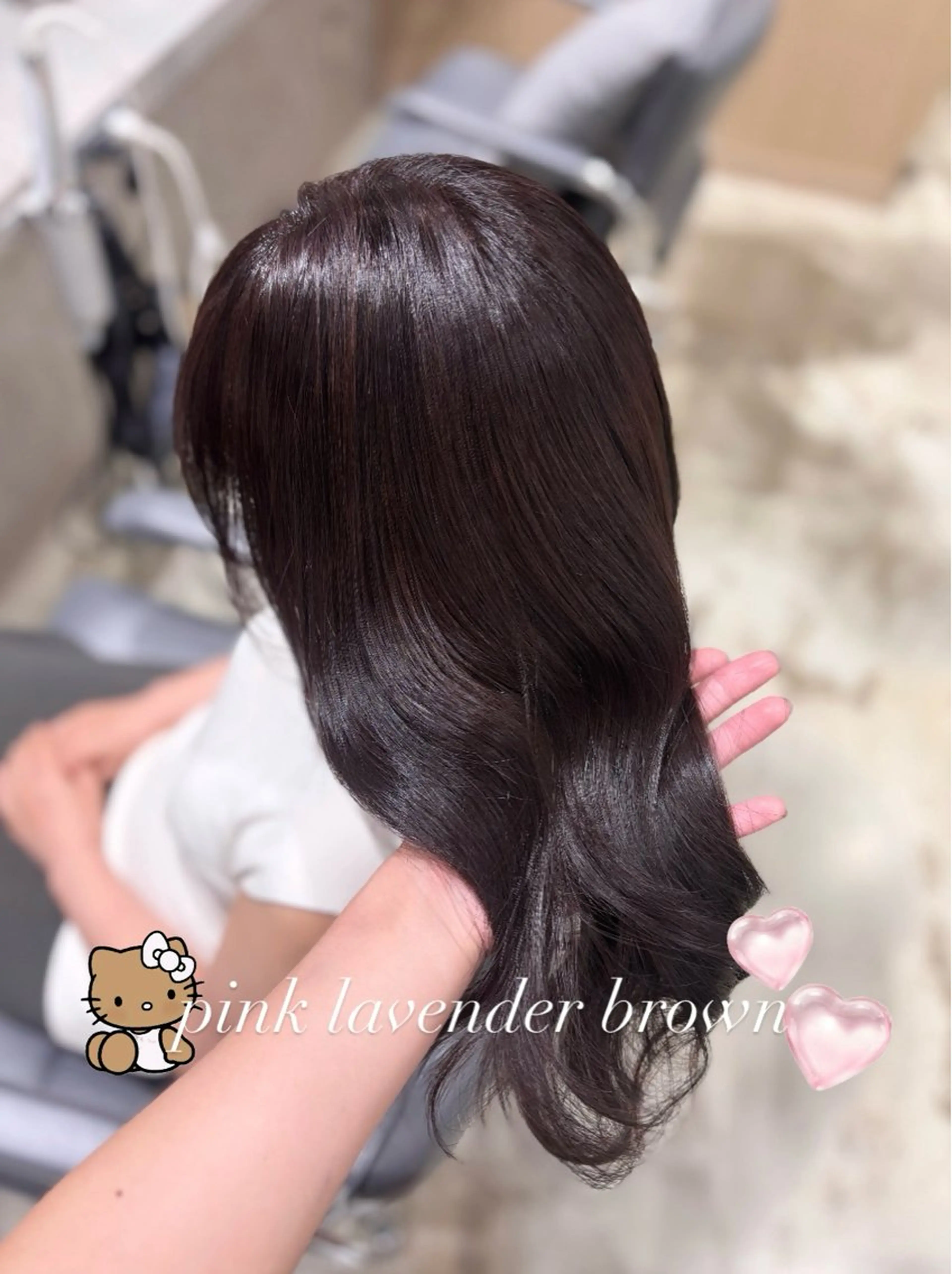 カラー ラベンダーカラー ピンクカラー ピンクラベンダー ヘアカラー 𝑺𝑨𝑲𝑰🎀 新宿/モデル募集中のヘアスタイル