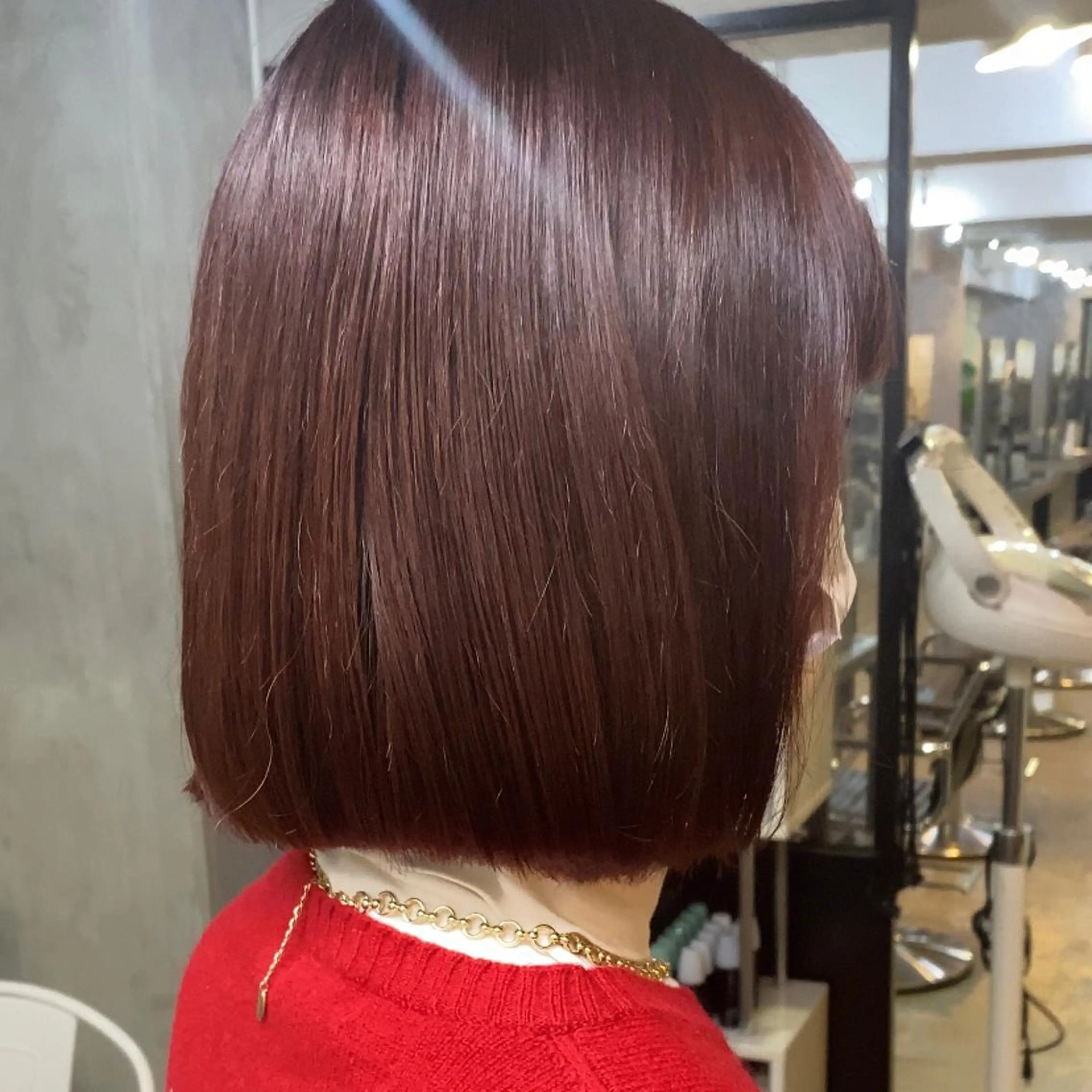 ショート カラー ヘアアレンジ 切りっぱなしボブ/ デザインカラー店長のヘアスタイル