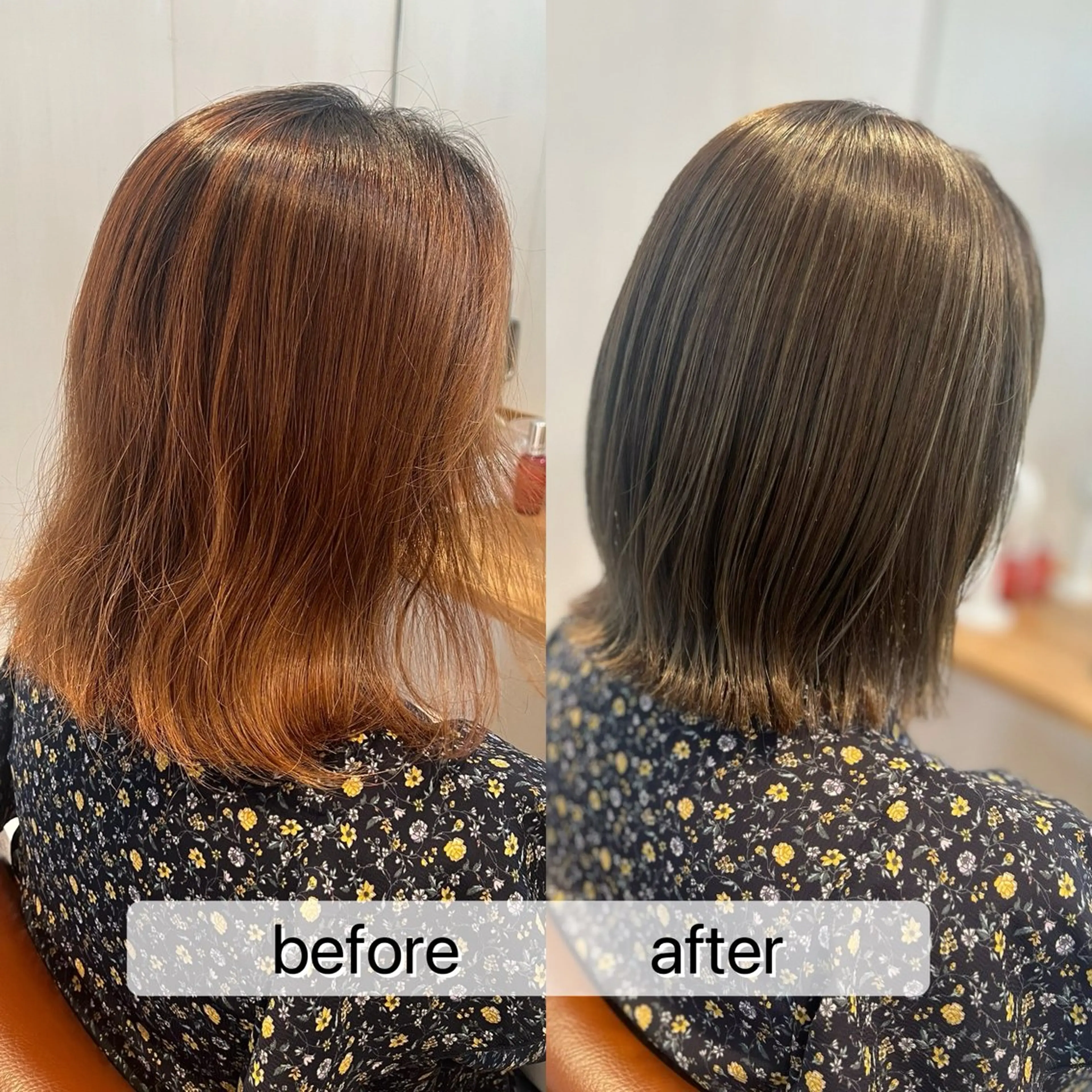 ミディアム カラー ショートボブ 透明感カラー ボブ 外ハネヘア カット ヘアカラー 🌷ナチュラル/ 似合わせ🌷長岡のヘアスタイル