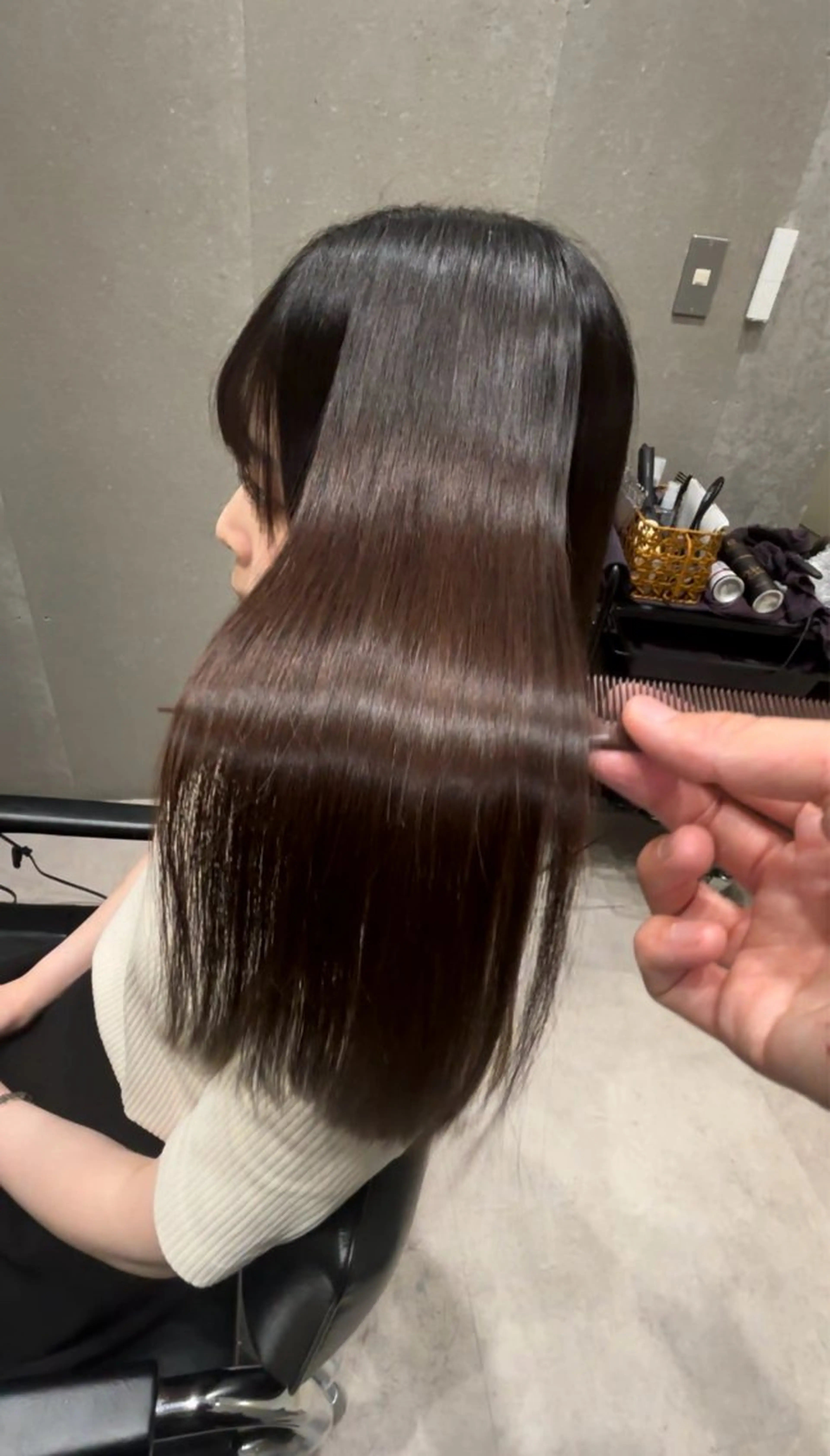 ロング 縮毛矯正 トリートメント カット 縮毛矯正 トリートメント GOTODAY  SHAiRE SALON　新宿Aura店所属・髪質改善ヘアケア 艶髪特化/上田のヘアスタイル