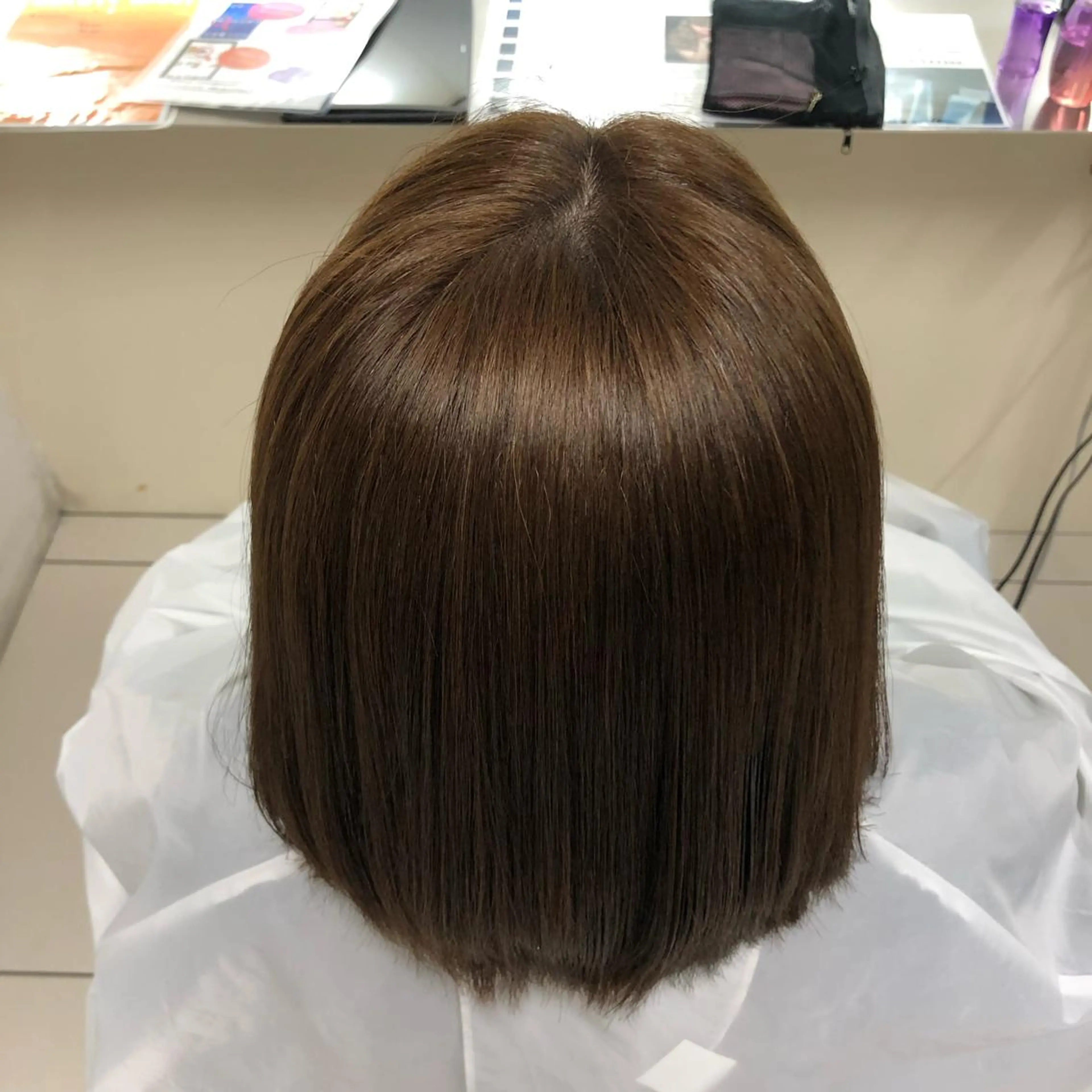 ミディアム キッズ カット ヘアカラー トリートメント まつ毛/アイブロウ /髪質改善カラーのヘアスタイル