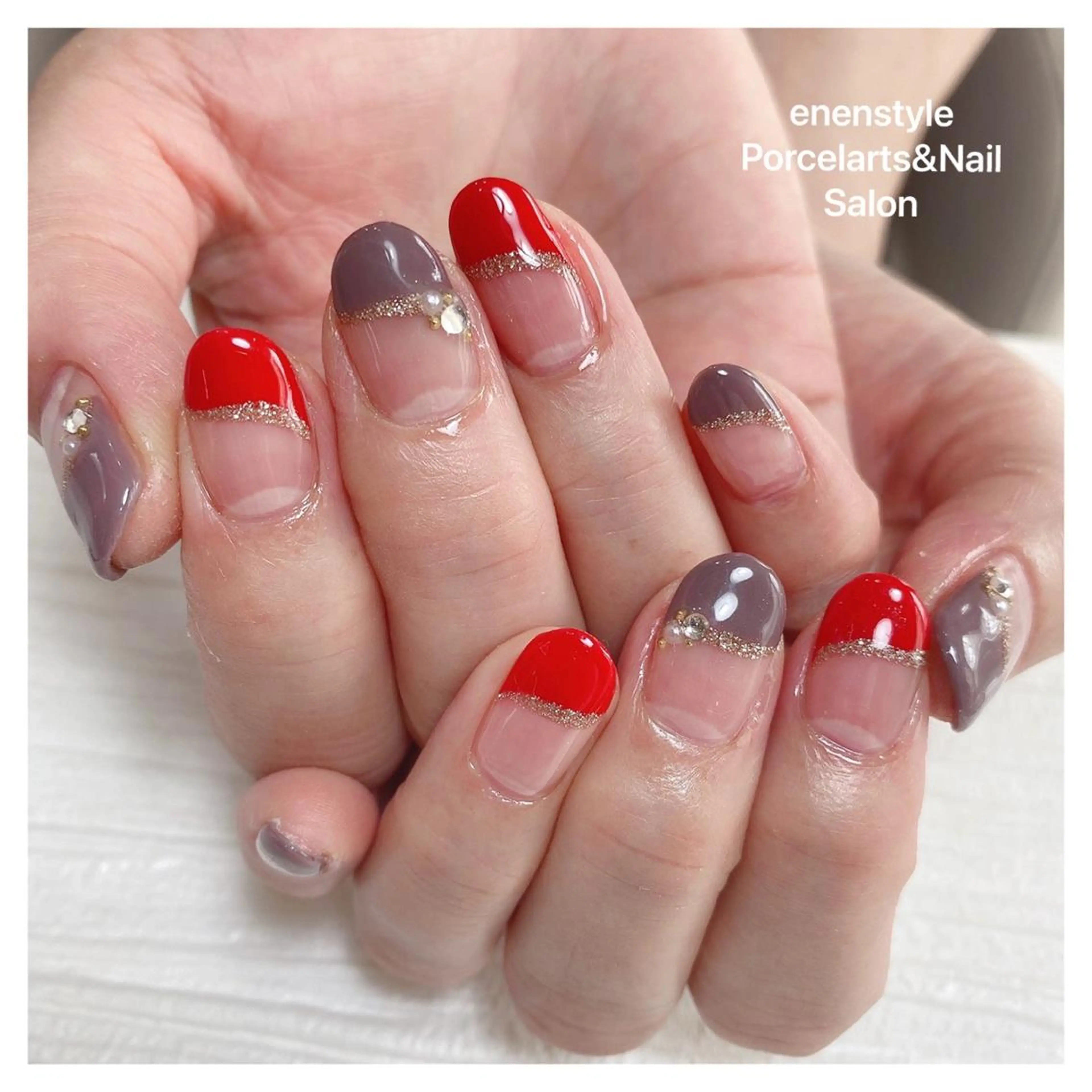 ミディアム ネイル 👑enen style👑のネイルデザイン