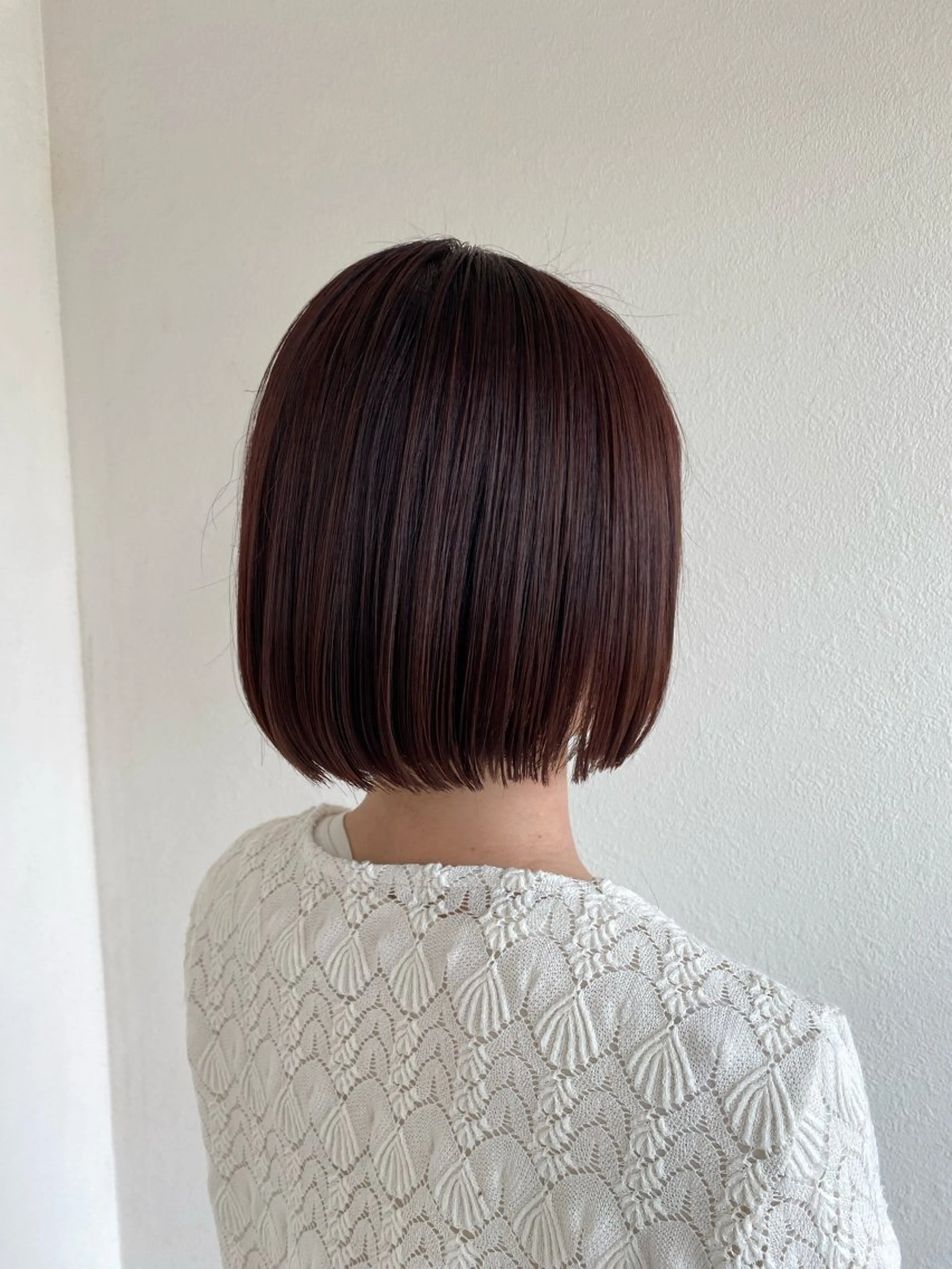 肩上ボブスタイルブローの写真