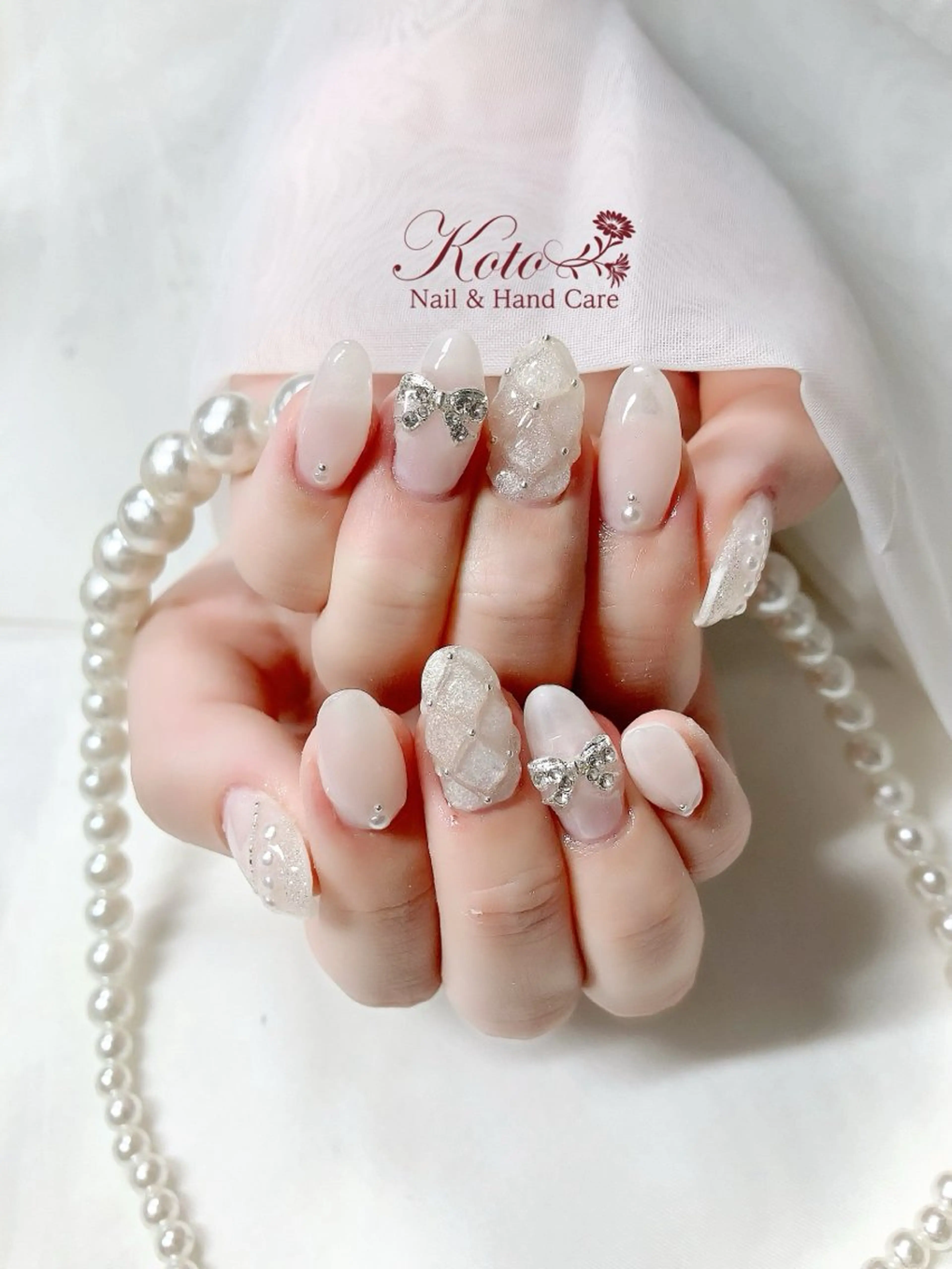 ネイル 長さ出し ジェルネイル 持ち込み ニュアンスネイル 赤色 ハンドネイル Nail Salon KOTOのネイルデザイン