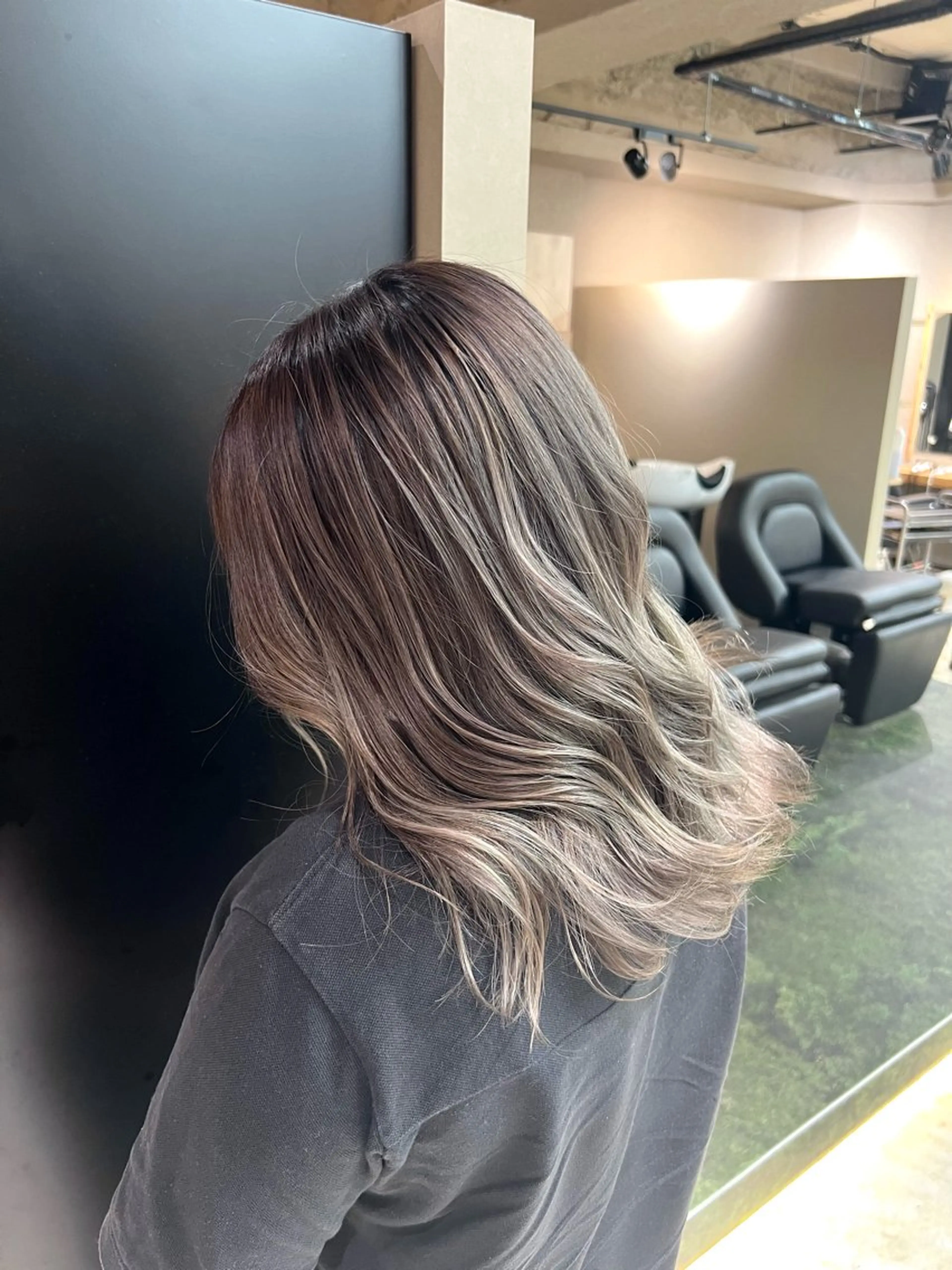 セミロング カラー カット ヘアカラー トリートメント 💖難波レイヤー カット💖ツバサのヘアスタイル